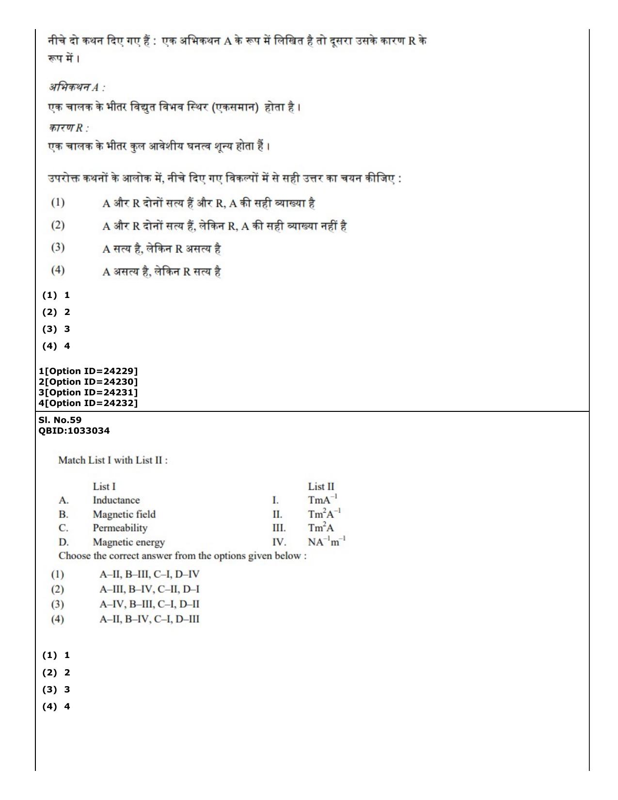 CUET (PG) 2022: PGQP-28 Physics (09-09-2022) Question Paper - Page 54