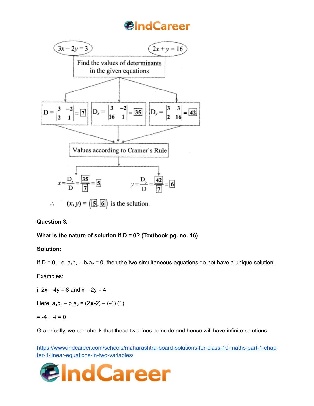 Maharashtra Board Solutions for Class 10-Maths (Part 1): Chapter 1- Linear Equations in Two Variables - Page 41