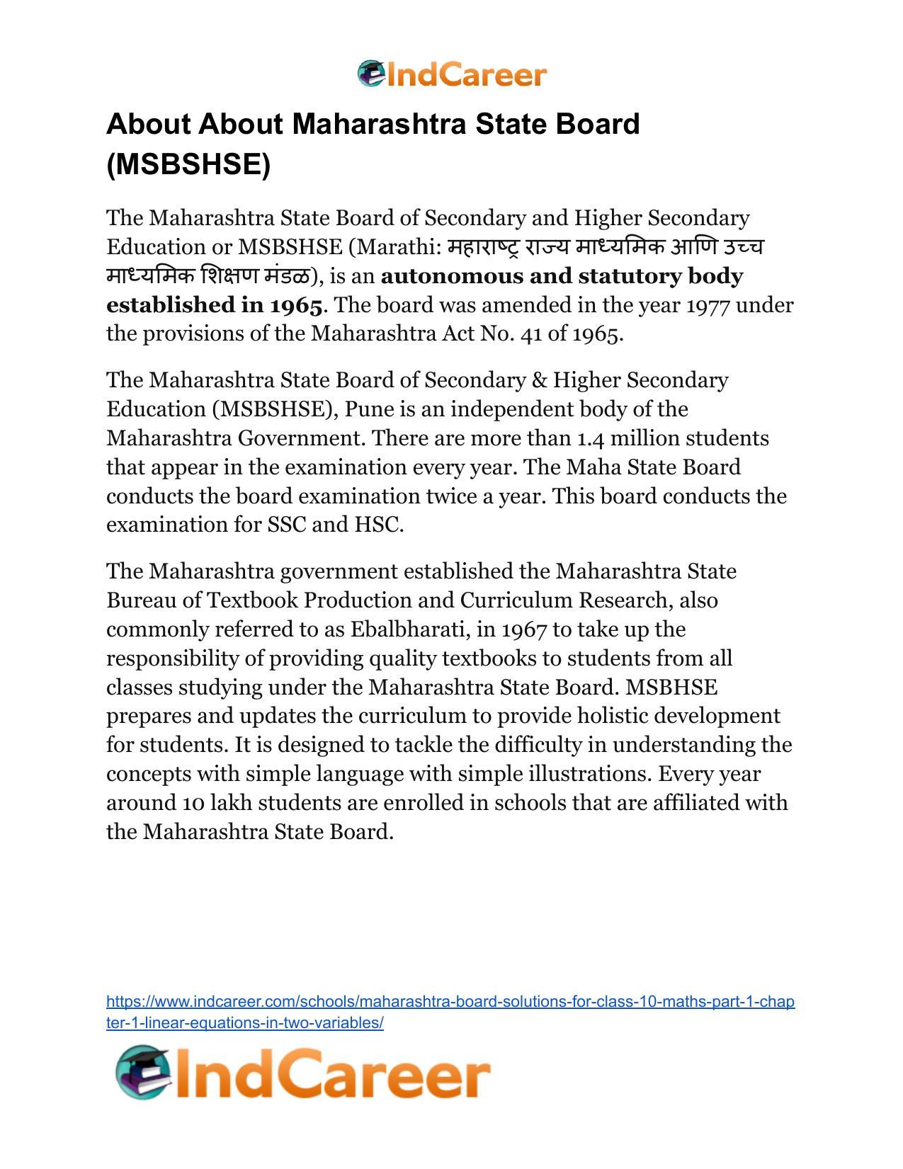 Maharashtra Board Solutions for Class 10-Maths (Part 1): Chapter 1- Linear Equations in Two Variables - Page 66