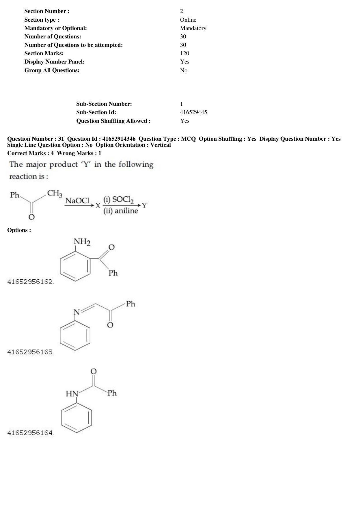 JEE Main 2019 Paper I Question Paper (10th April 2019 Shift 2) - Page 33