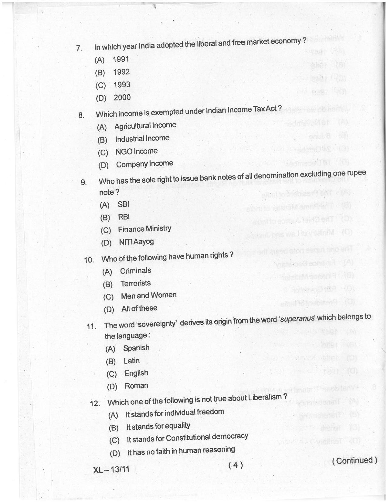 Odisha CPET 2021 JOURNALISM & MC Question Paper - Page 3