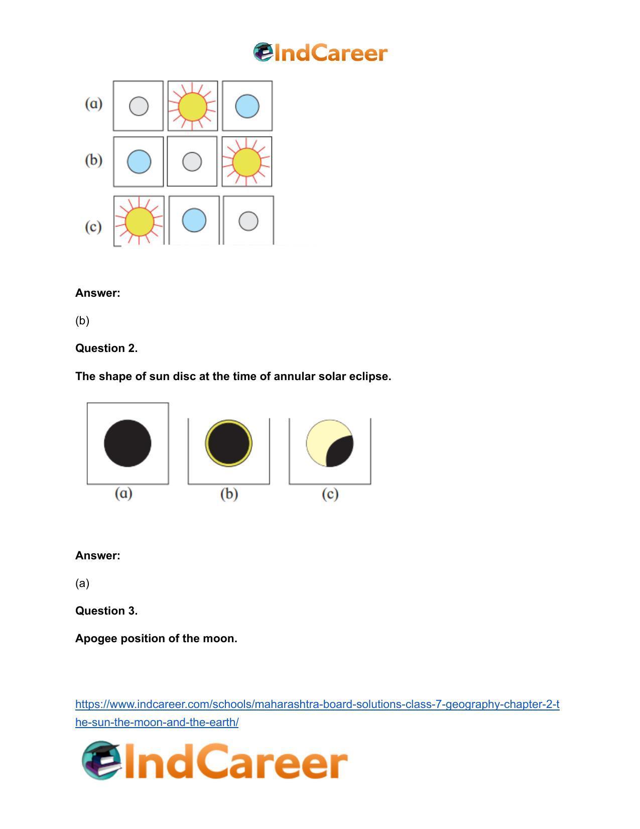 Maharashtra Board Solutions Class 7-Geography: Chapter 2- The Sun, the Moon and the Earth - Page 4