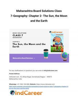 Maharashtra Board Solutions Class 7-Geography: Chapter 2- The Sun, the Moon and the Earth
