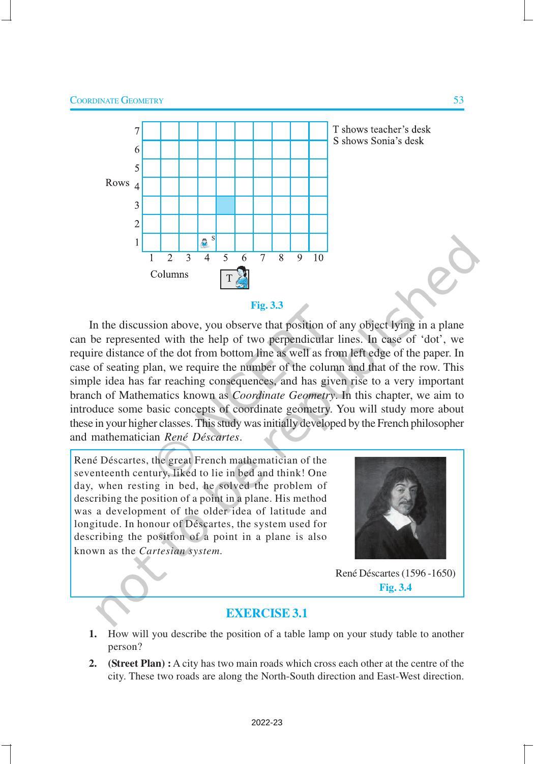 NCERT Book for Class 9 Maths Chapter 3 Coordinate Geometry - Page 3