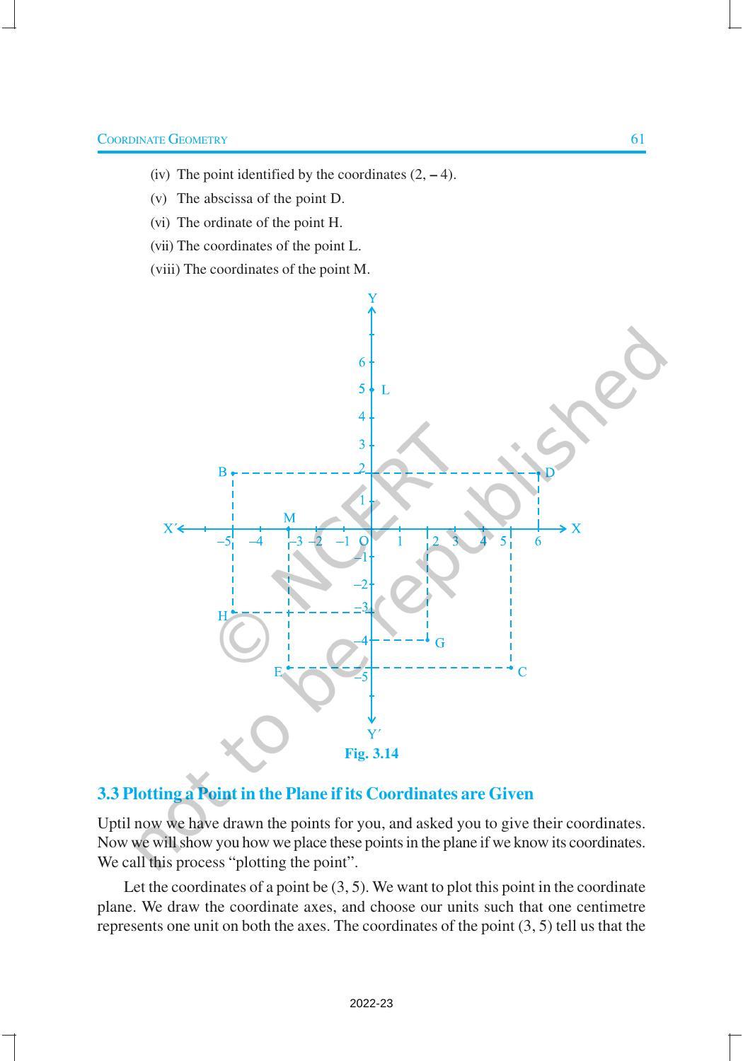 NCERT Book for Class 9 Maths Chapter 3 Coordinate Geometry - Page 11