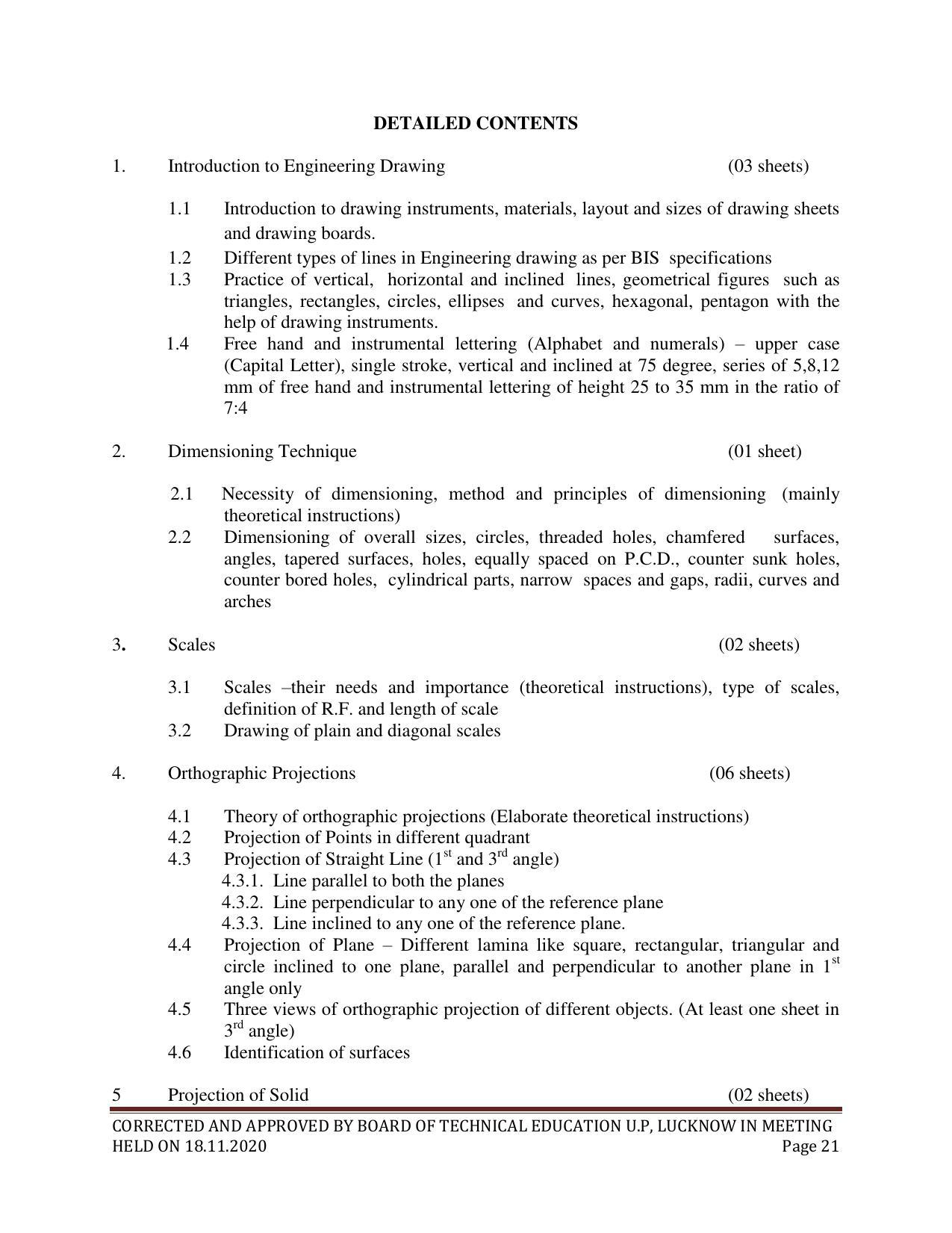 SYLLABUS FOR FIRST SEMESTER SESSION (2020-2021) - SIX SEMESTER DIPLOMA COURSE IN CHEMICAL ENGINEERING(PETROCHEMICAL) - Page 21