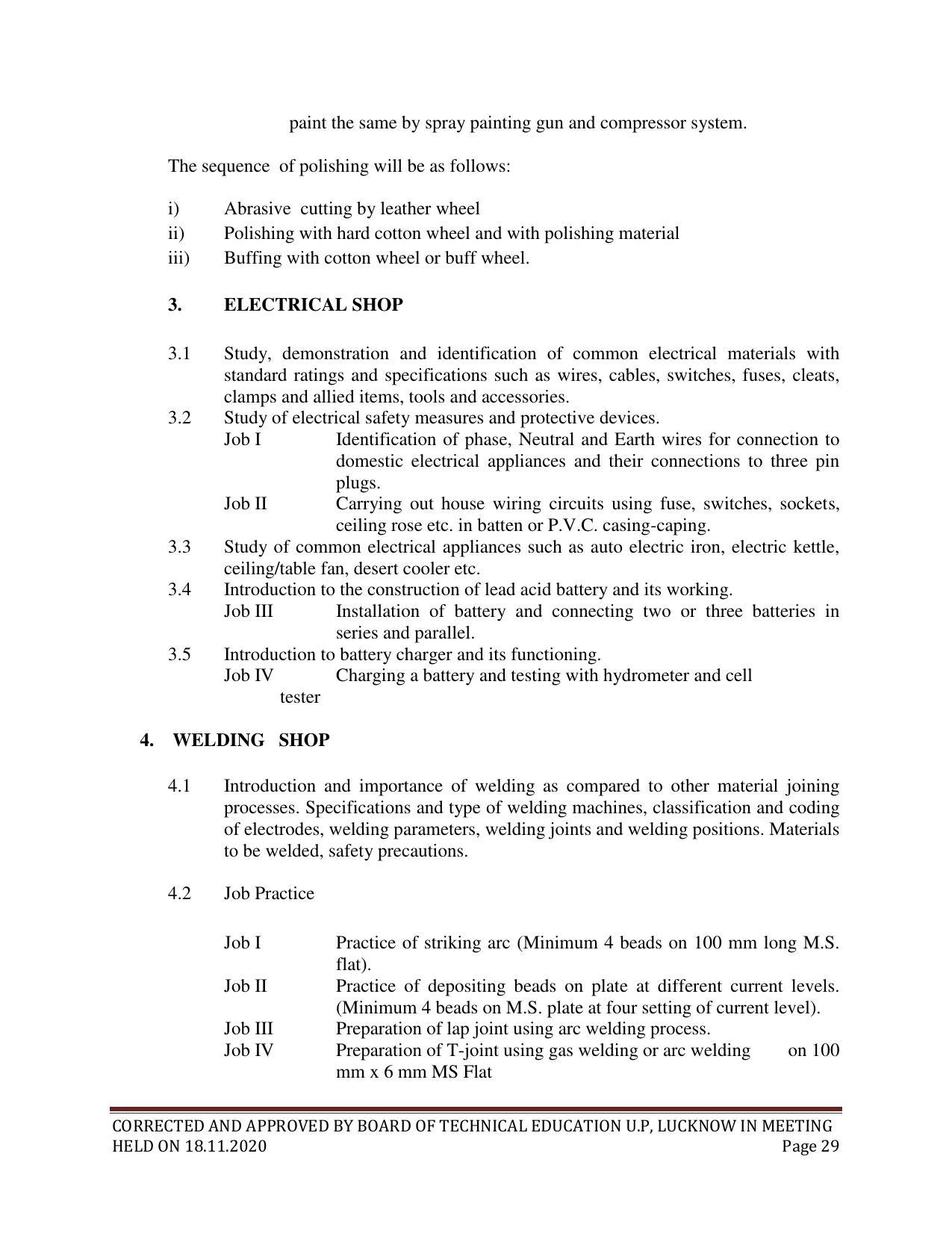 SYLLABUS FOR FIRST SEMESTER SESSION (2020-2021) - SIX SEMESTER DIPLOMA COURSE IN CHEMICAL ENGINEERING(PETROCHEMICAL) - Page 29