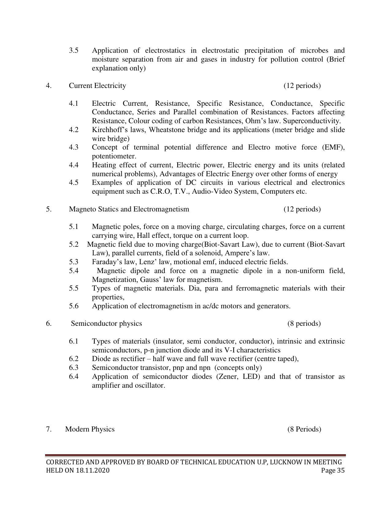 SYLLABUS FOR FIRST SEMESTER SESSION (2020-2021) - SIX SEMESTER DIPLOMA COURSE IN CHEMICAL ENGINEERING(PETROCHEMICAL) - Page 35