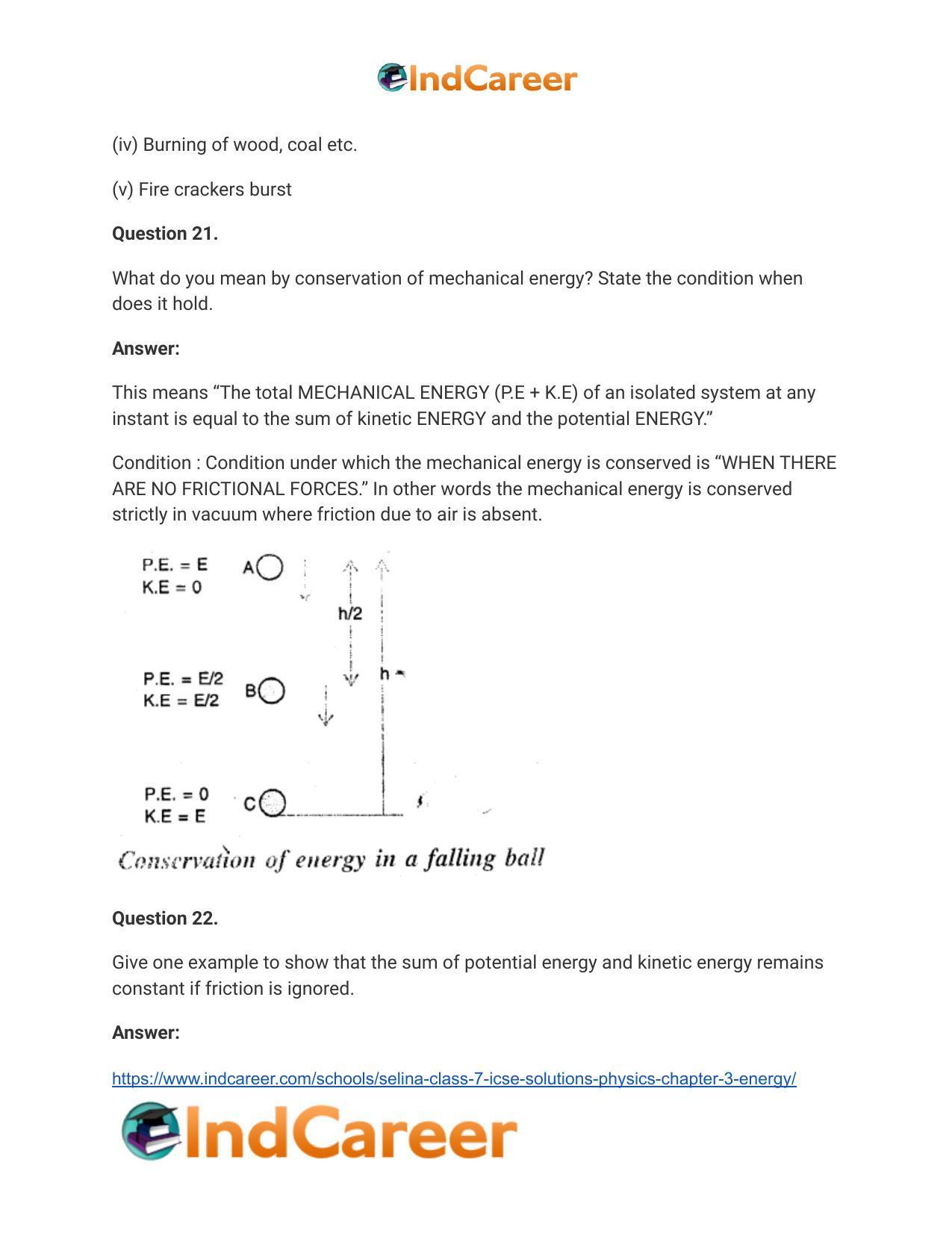 Selina Class 7 ICSE Solutions Physics : Chapter 3- Energy - Page 15