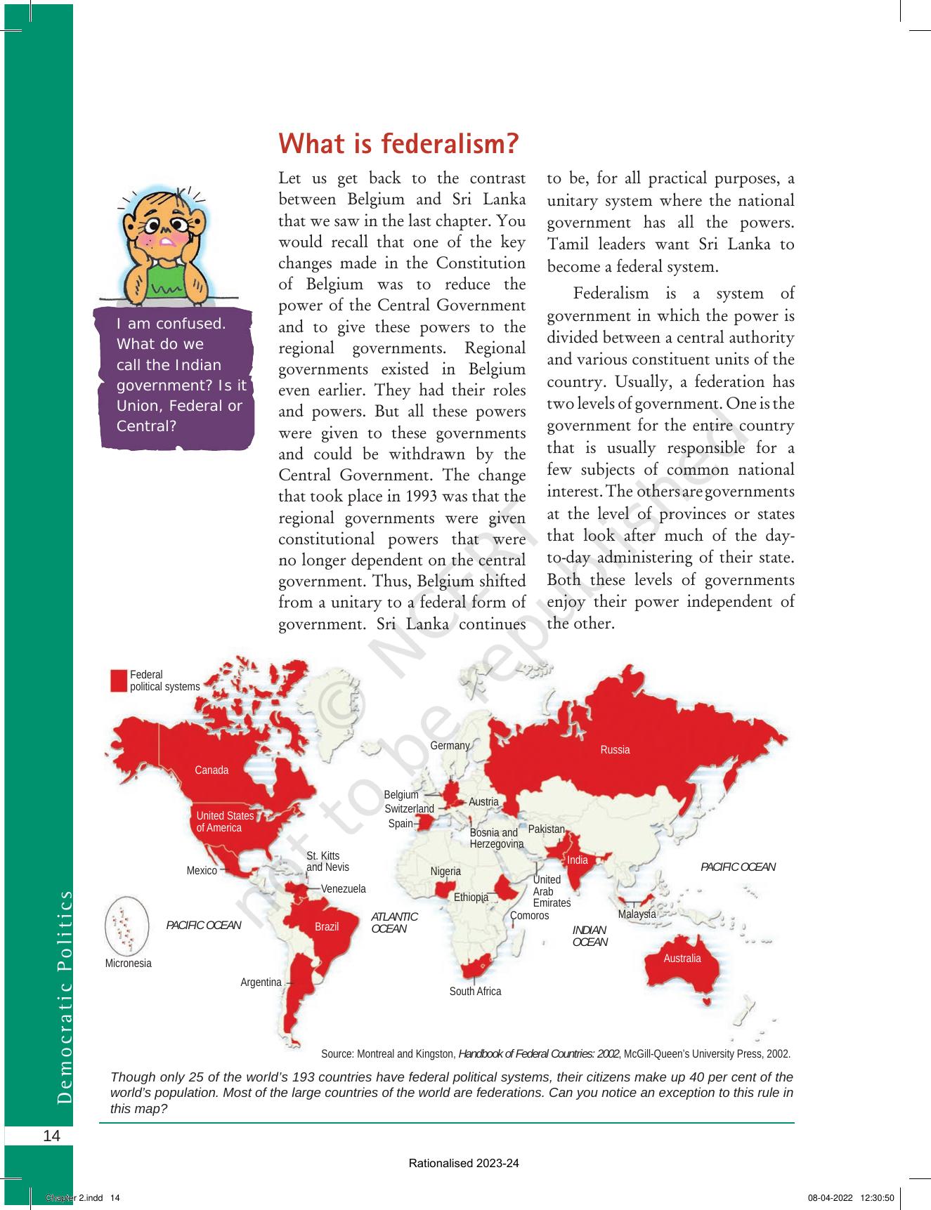 NCERT Book for Class 10 Political Science Chapter 2 Federalism - Page 2