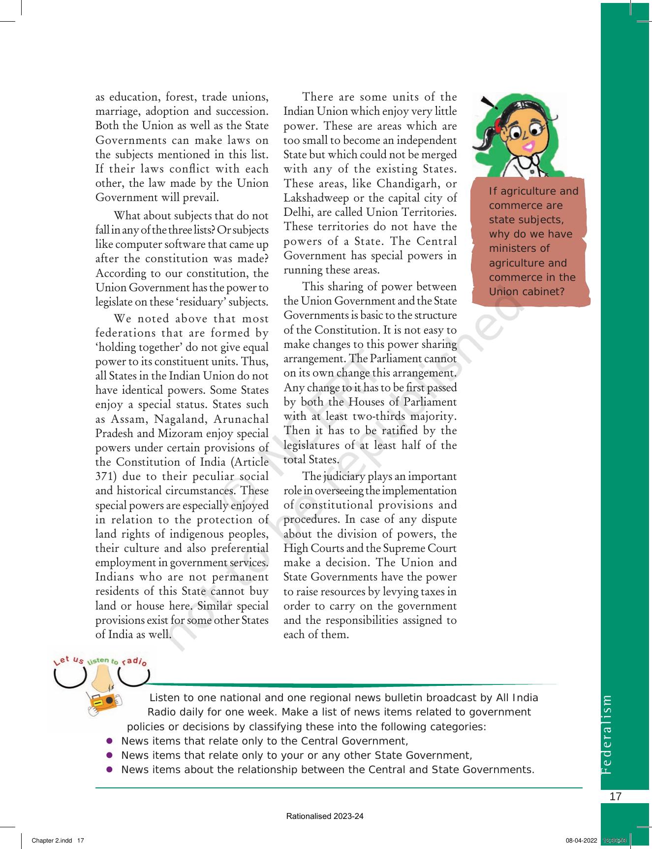 NCERT Book for Class 10 Political Science Chapter 2 Federalism - Page 5