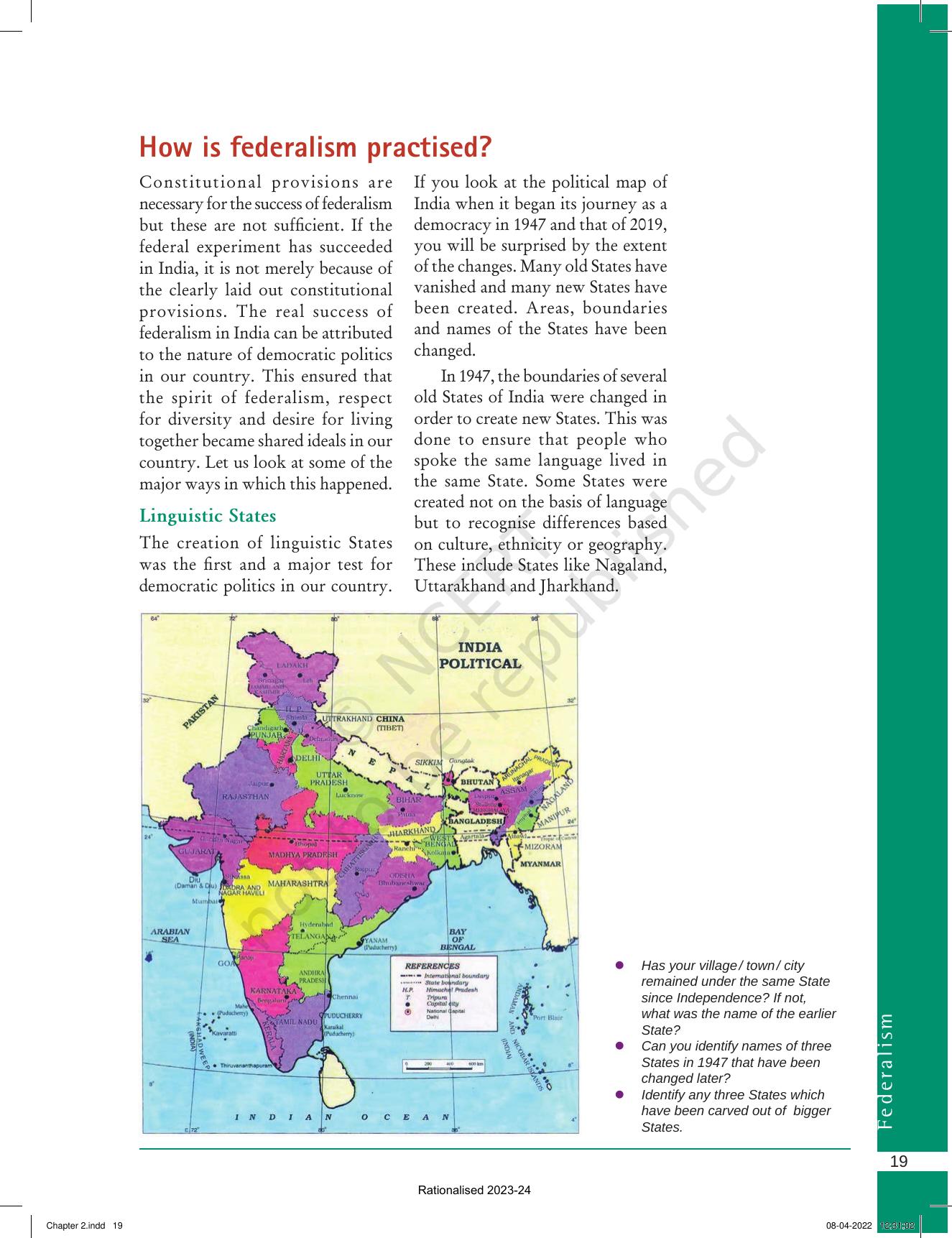 NCERT Book for Class 10 Political Science Chapter 2 Federalism - Page 7