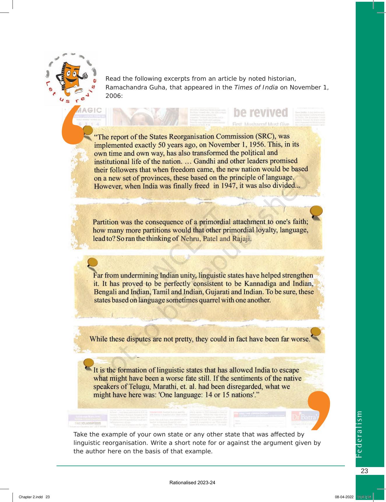 NCERT Book for Class 10 Political Science Chapter 2 Federalism - Page 11