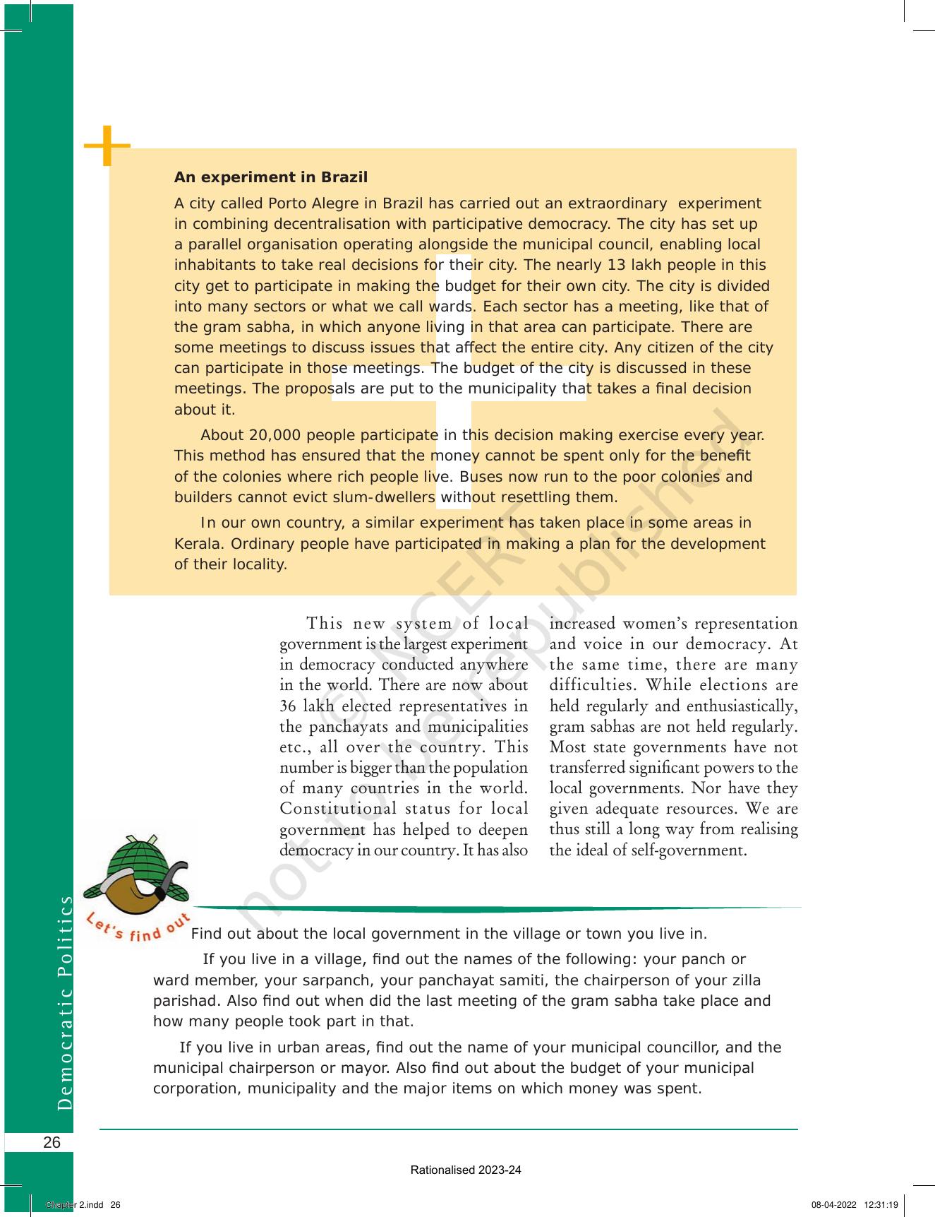 NCERT Book for Class 10 Political Science Chapter 2 Federalism - Page 14