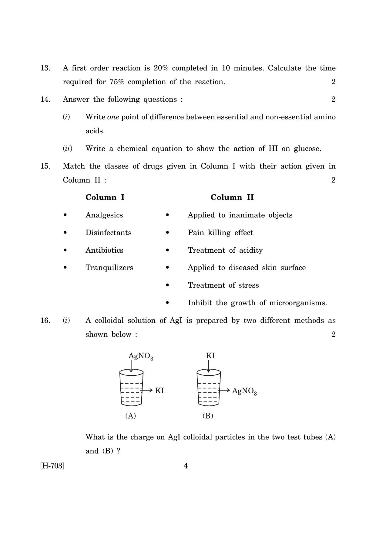 Goa Board Class 12 Chemistry   (June 2019) Question Paper - Page 4