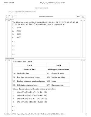 ICAR AIEEA PG 2023 AGRICULTURAL ENGINEERING AND TECHNOLOGY Question Paper