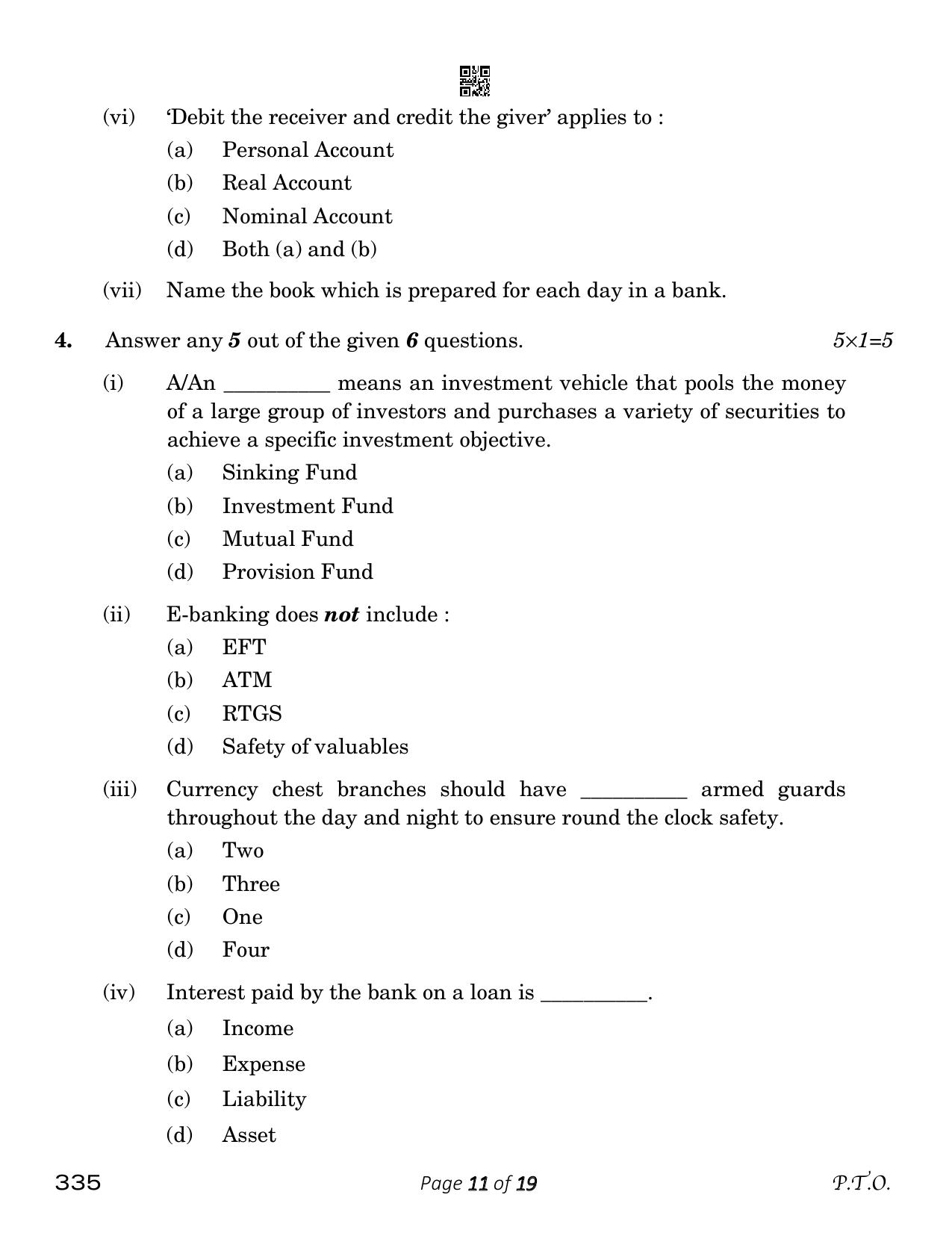 CBSE Class 12 Banking (Compartment) 2023 Question Paper - Page 11