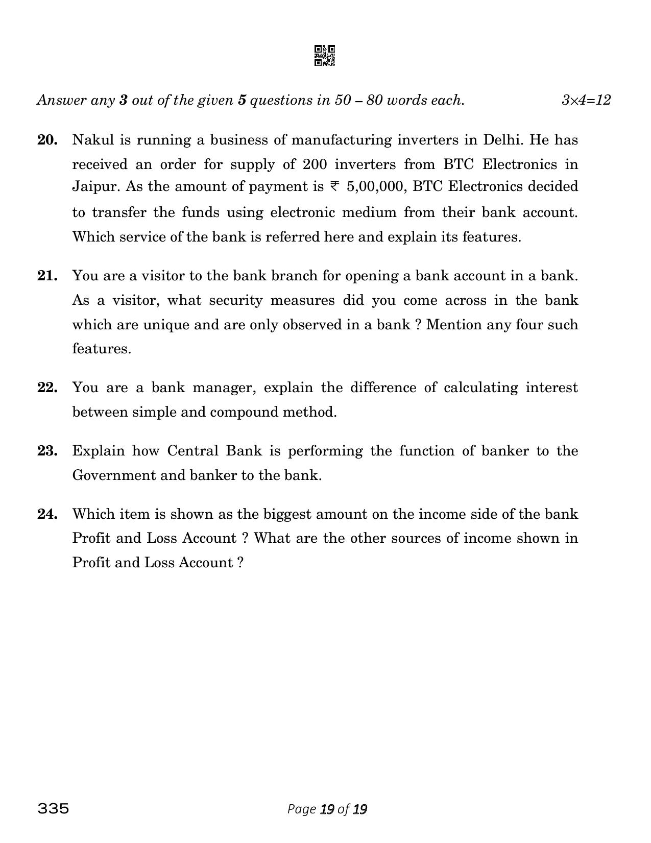 CBSE Class 12 Banking (Compartment) 2023 Question Paper - Page 19