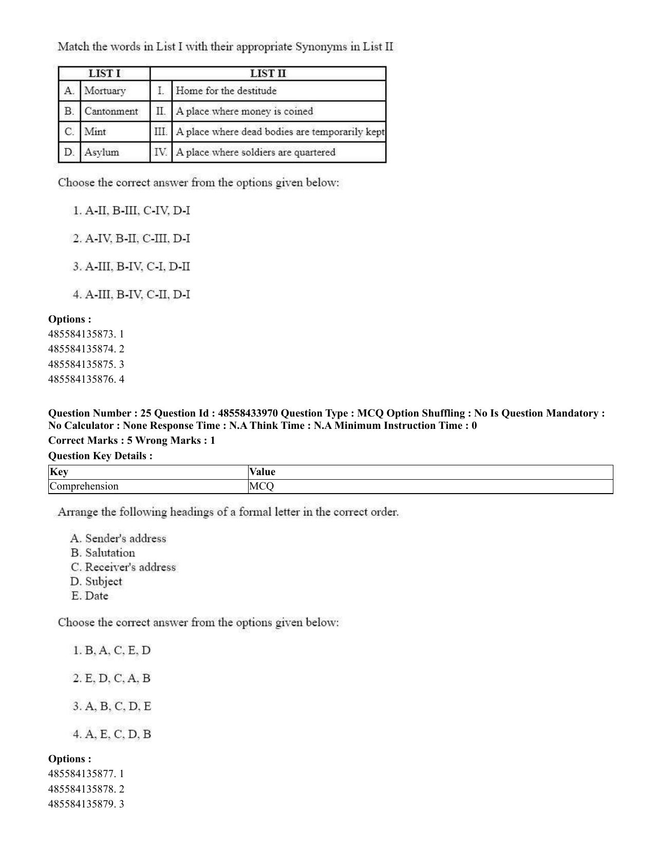 CUET 2023 English Malayalam Shift 3 Question Paper - 18 June 2023 - Page 21