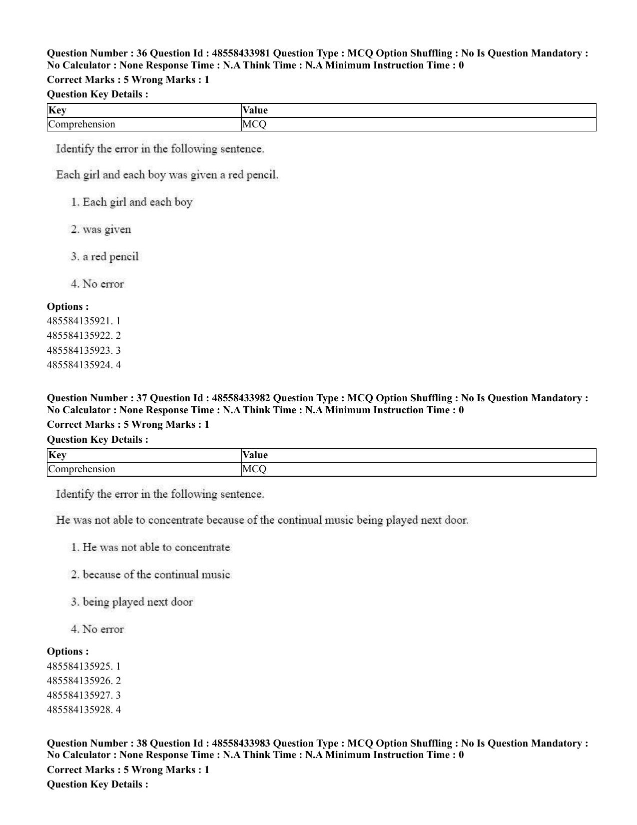 CUET 2023 English Malayalam Shift 3 Question Paper - 18 June 2023 - Page 27