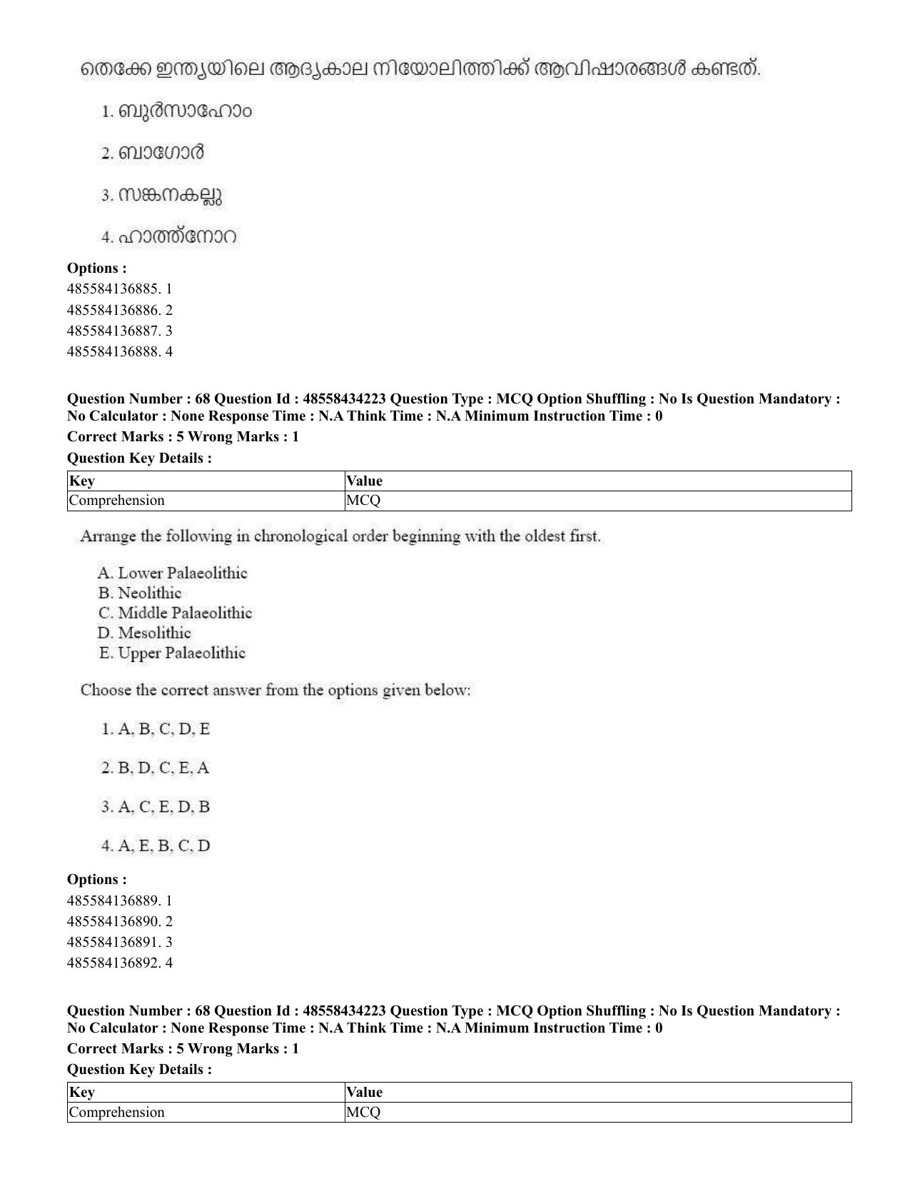 CUET 2023 English Malayalam Shift 3 Question Paper - 18 June 2023 - Page 56