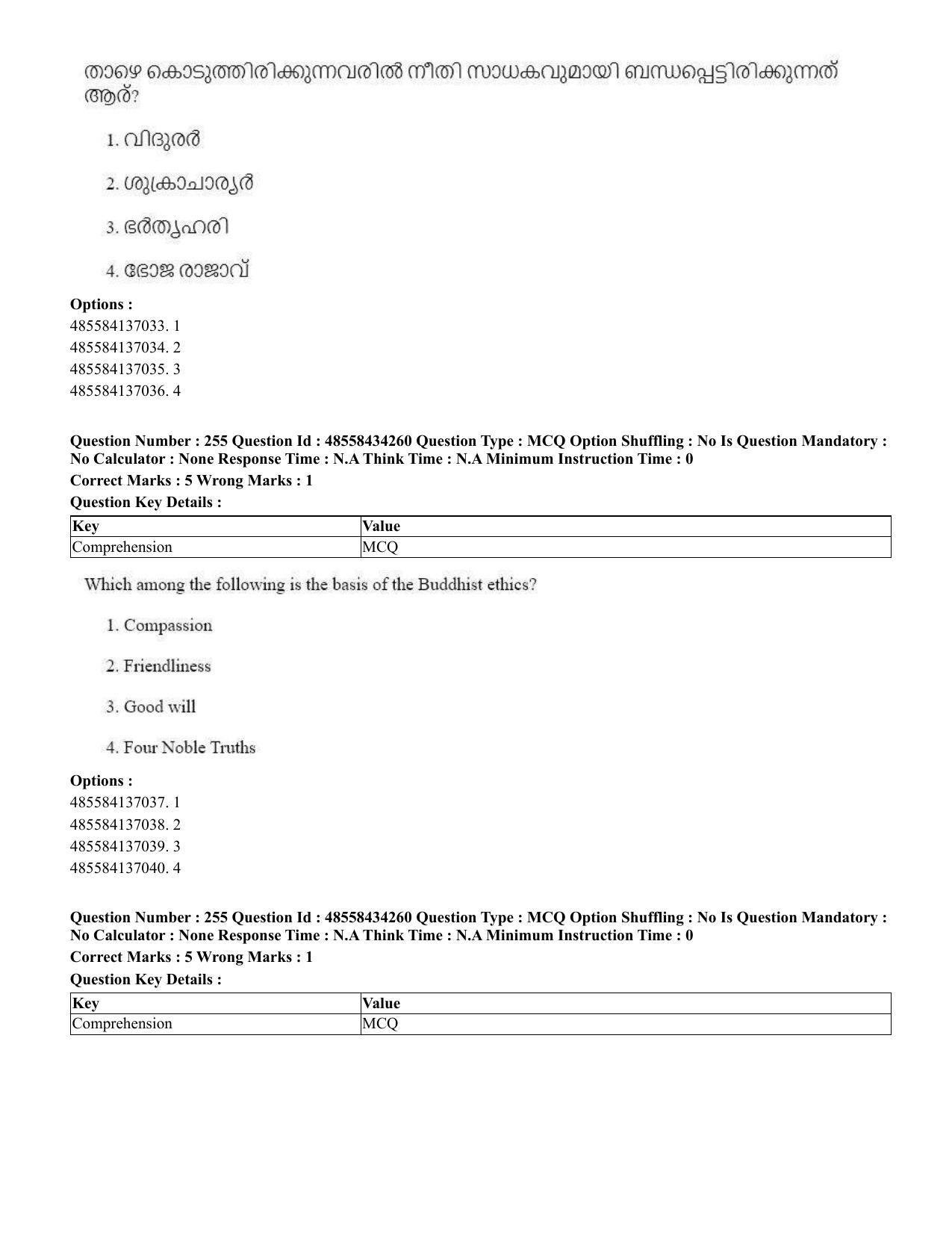 CUET 2023 English Malayalam Shift 3 Question Paper - 18 June 2023 - Page 229