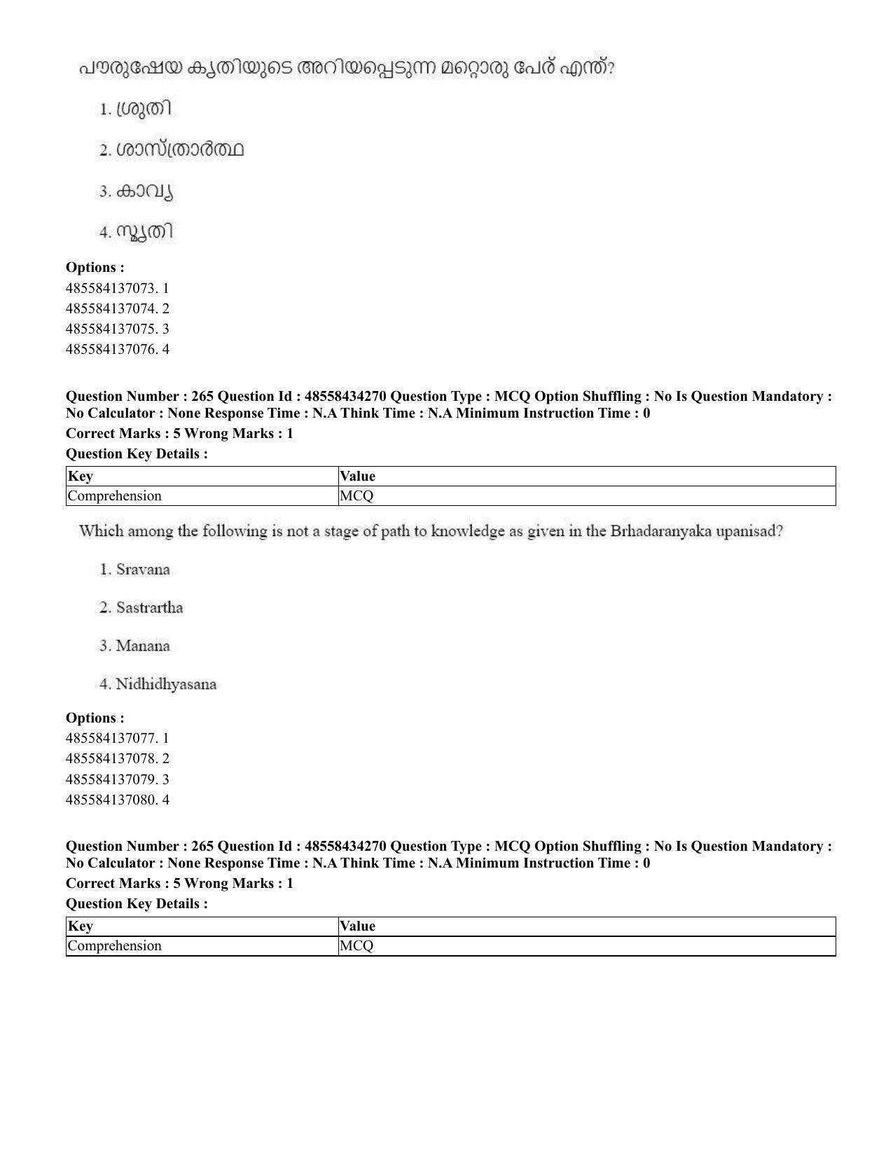CUET 2023 English Malayalam Shift 3 Question Paper - 18 June 2023 - Page 239