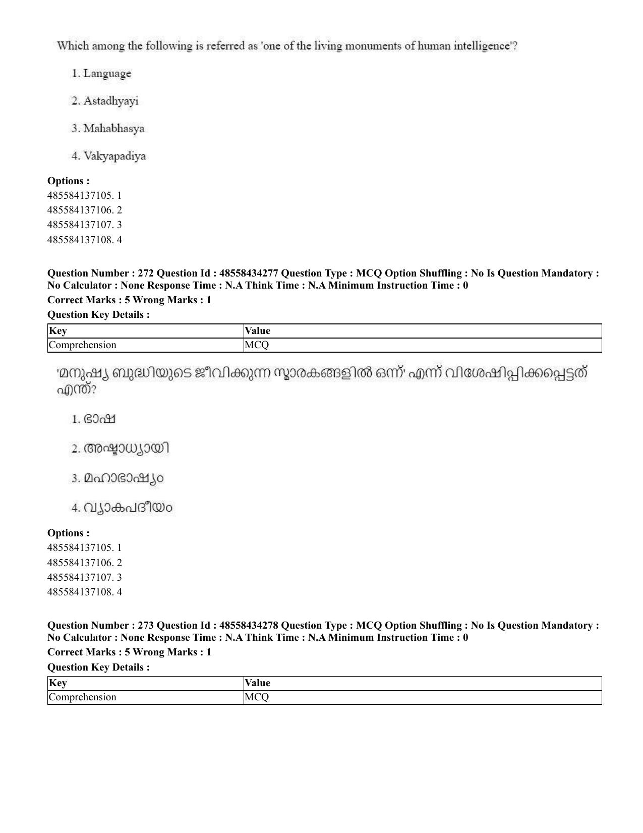 CUET 2023 English Malayalam Shift 3 Question Paper - 18 June 2023 - Page 247
