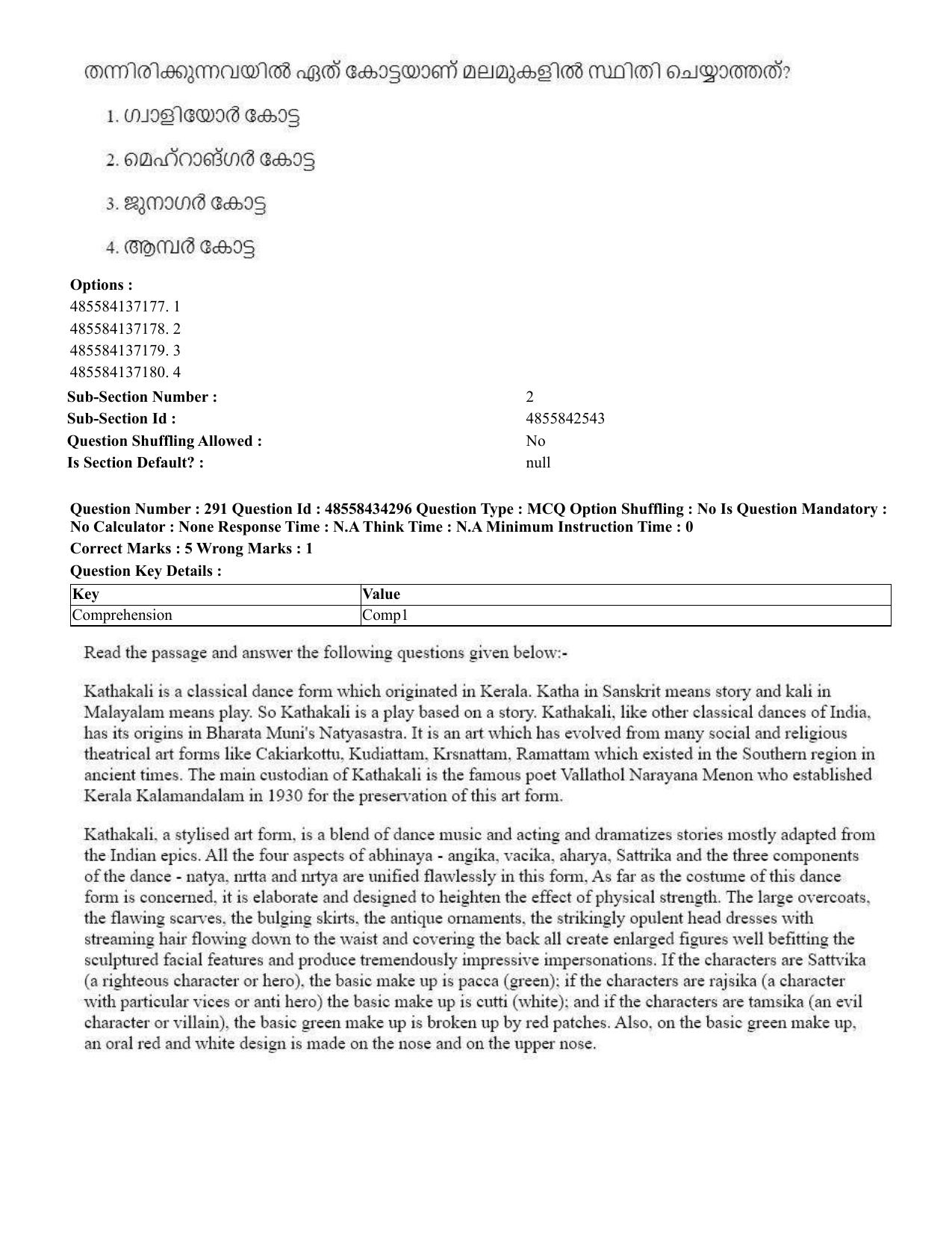 CUET 2023 English Malayalam Shift 3 Question Paper - 18 June 2023 - Page 267