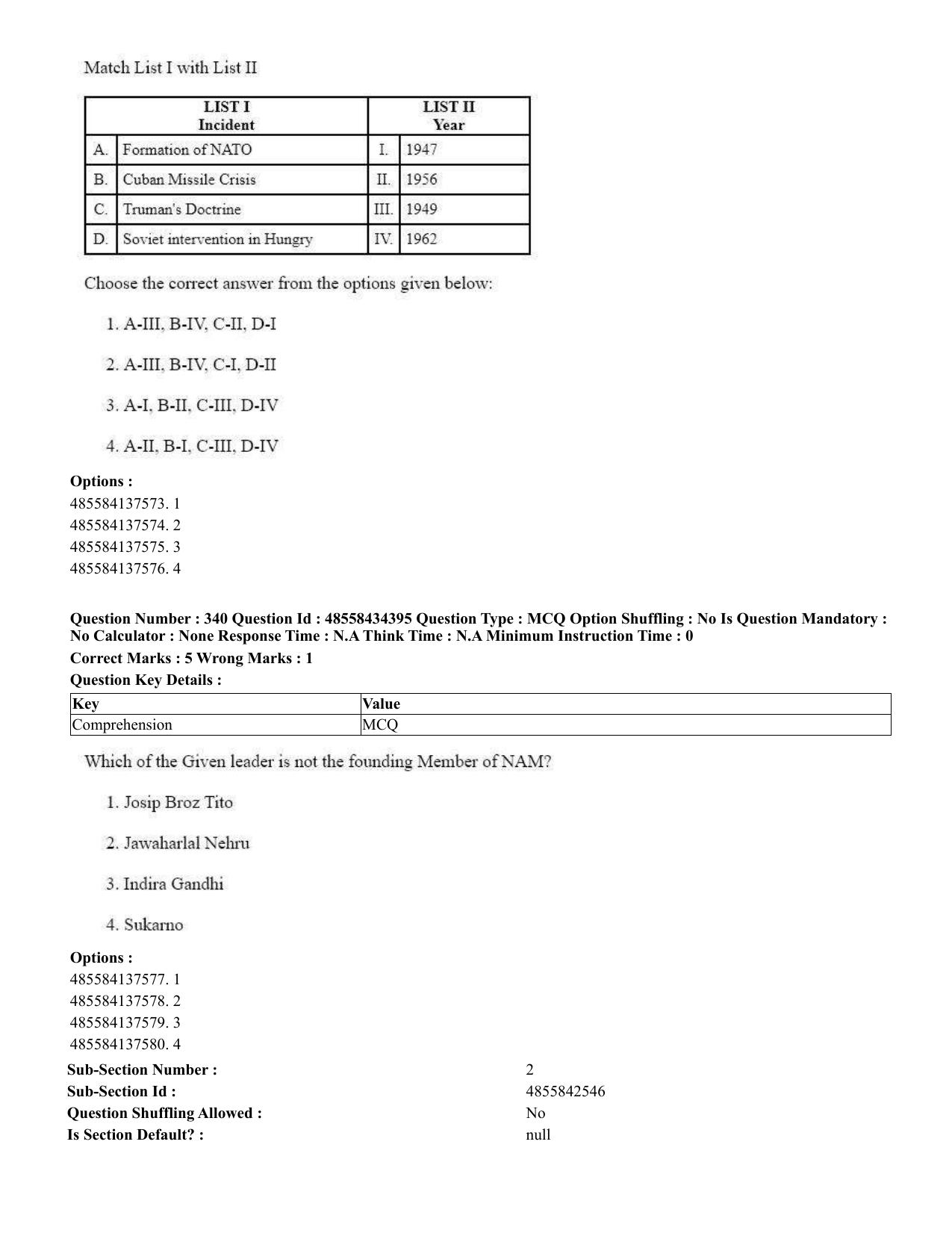 CUET 2023 English Malayalam Shift 3 Question Paper - 18 June 2023 - Page 304