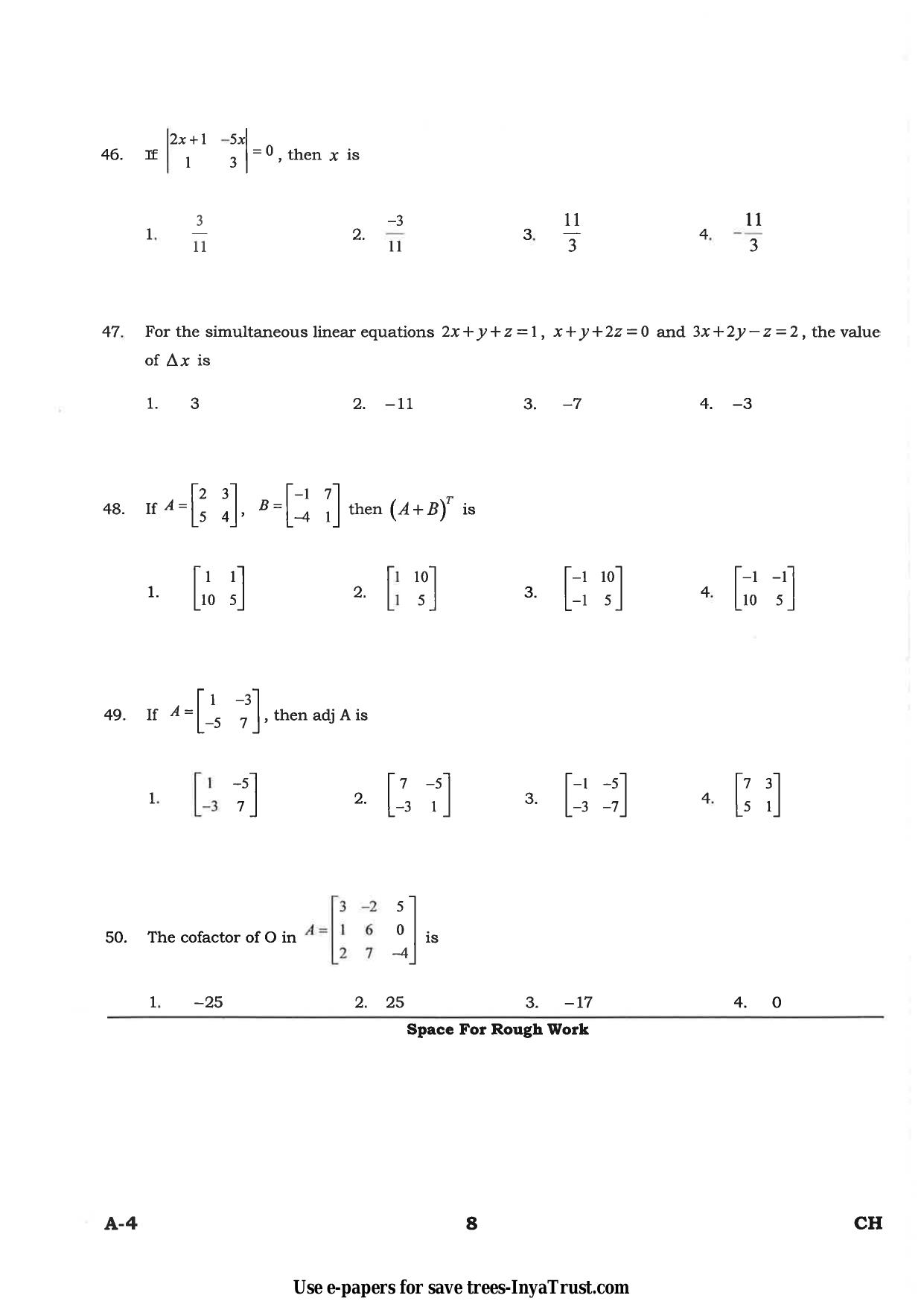 Karnataka Diploma CET- 2015 Chemical Engineering / Polymer Technology Question Paper - Page 8