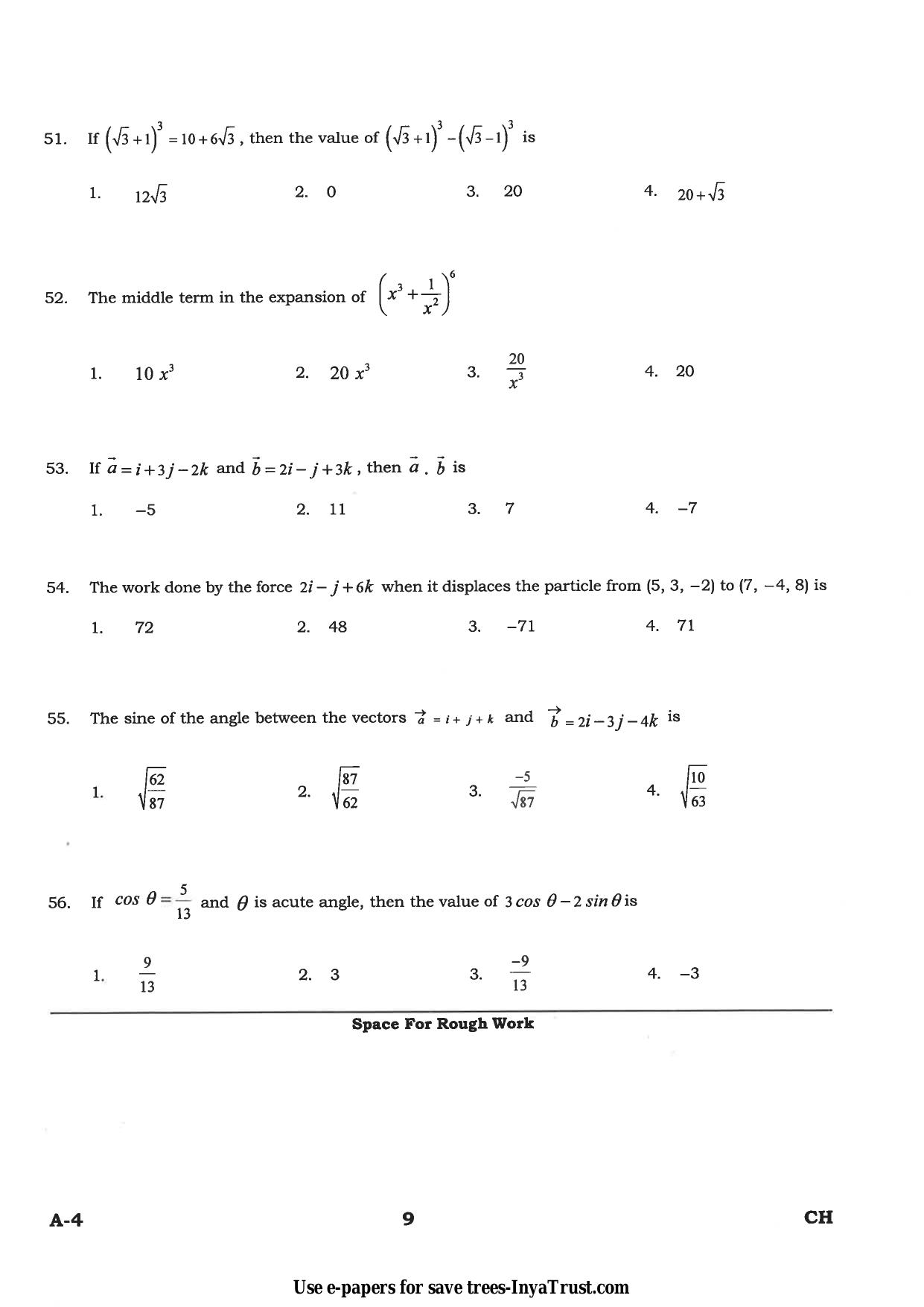 Karnataka Diploma CET- 2015 Chemical Engineering / Polymer Technology Question Paper - Page 9