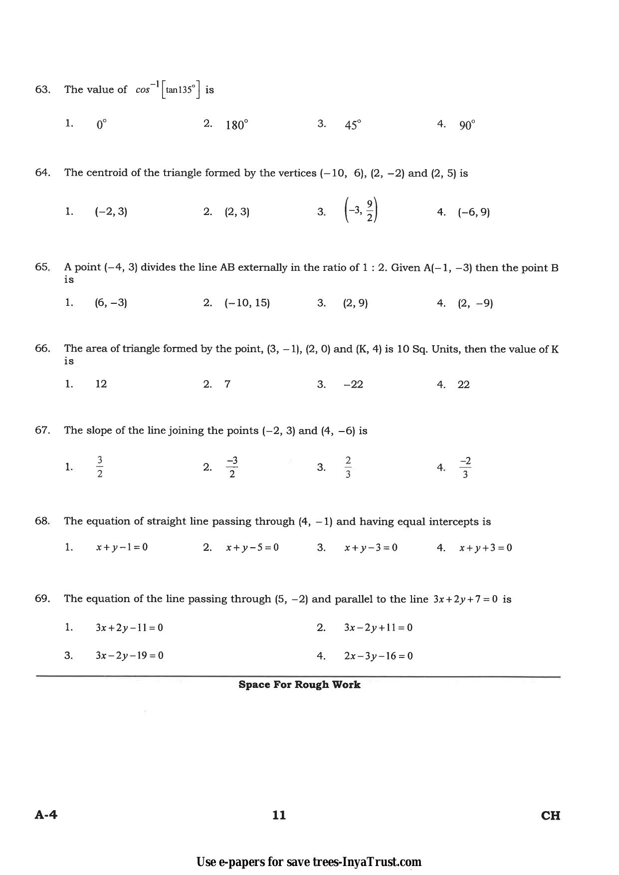 Karnataka Diploma CET- 2015 Chemical Engineering / Polymer Technology Question Paper - Page 11