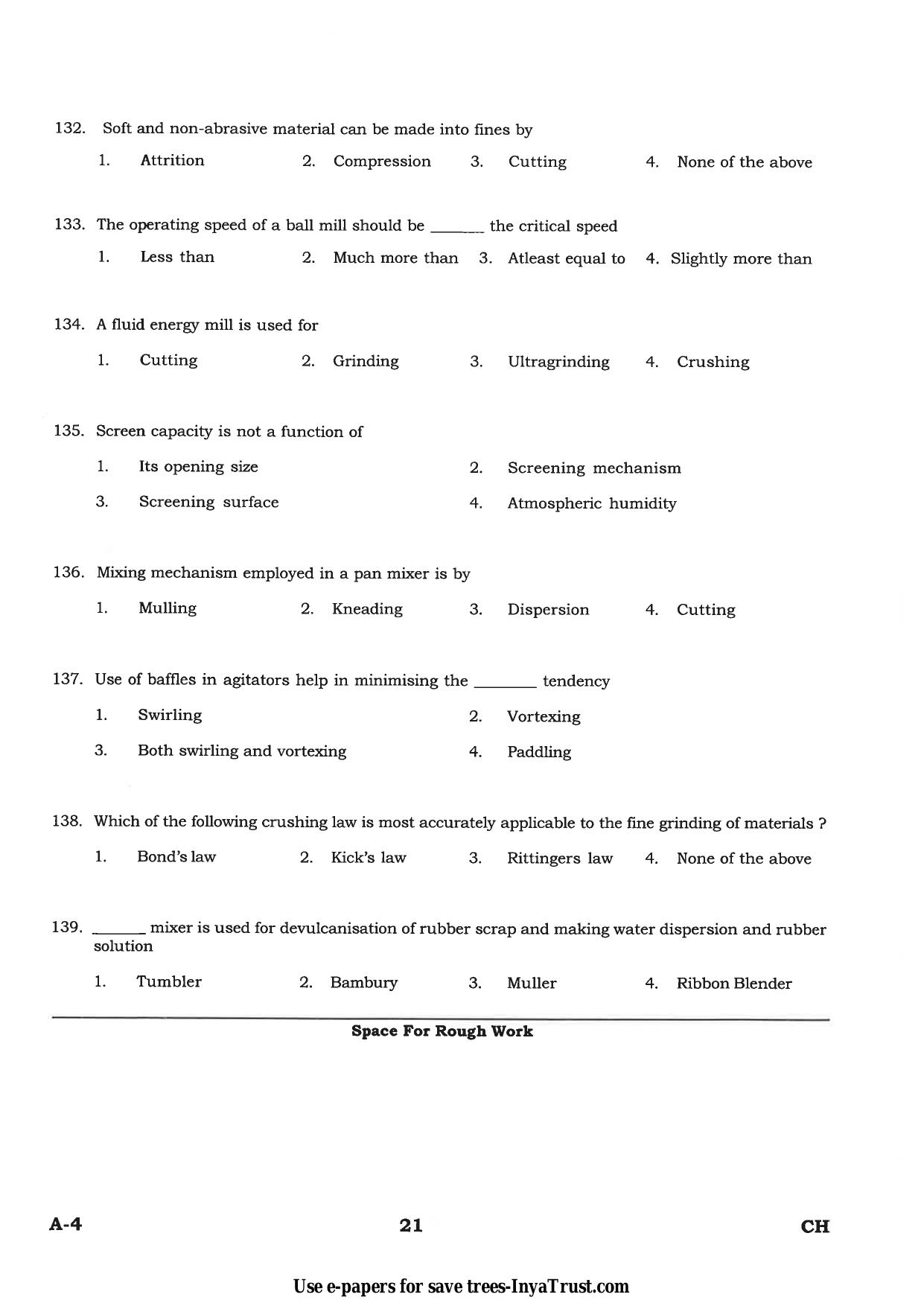 Karnataka Diploma CET- 2015 Chemical Engineering / Polymer Technology Question Paper - Page 21