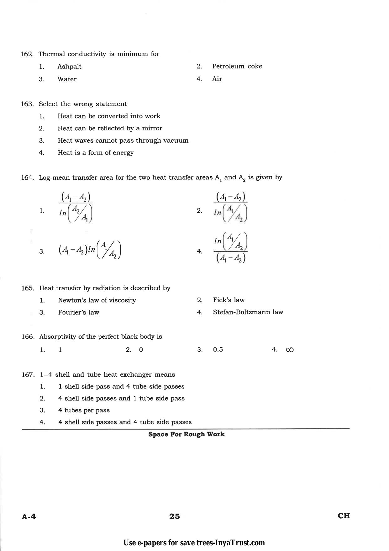 Karnataka Diploma CET- 2015 Chemical Engineering / Polymer Technology Question Paper - Page 25
