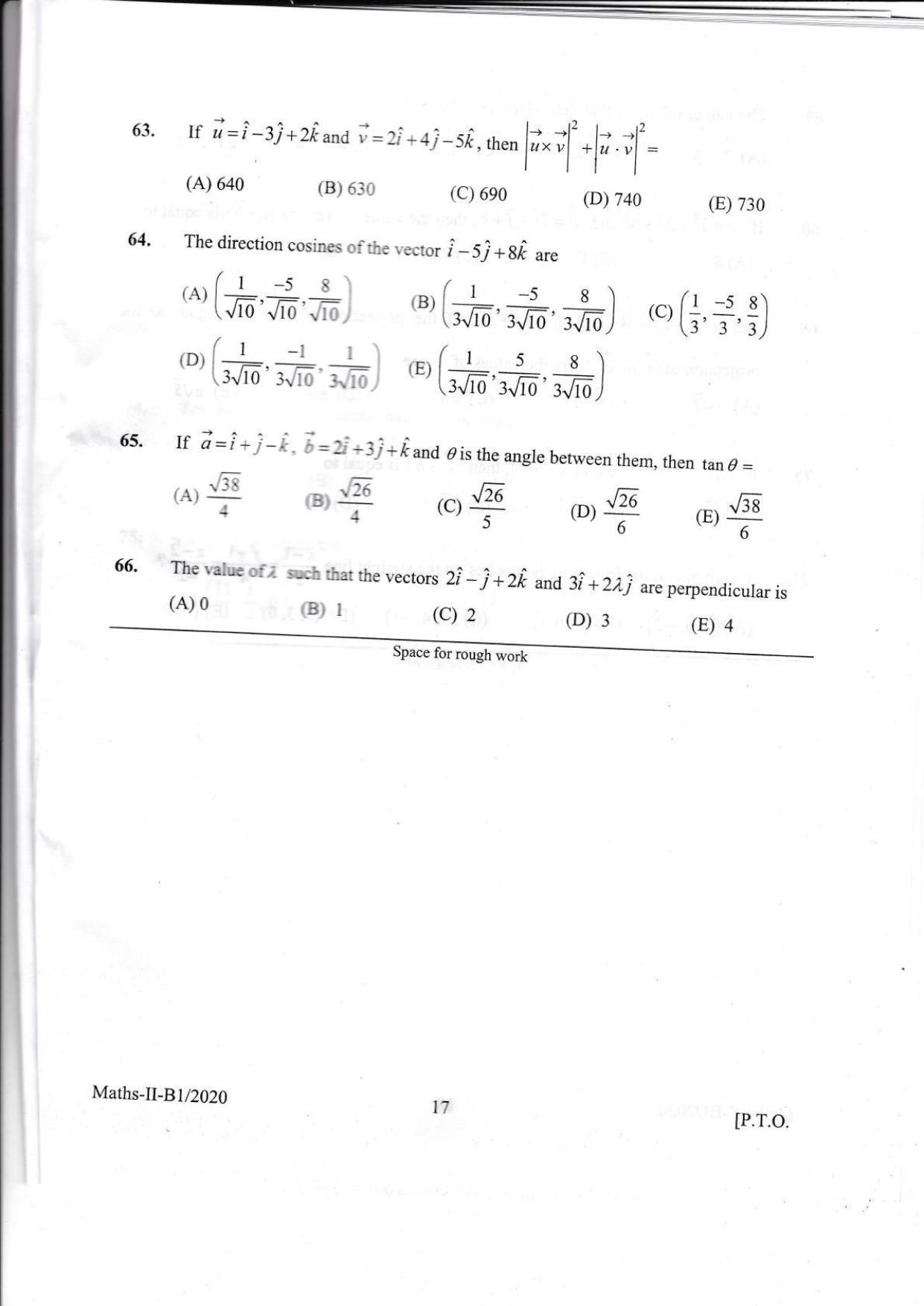 KEAM Paper II 2020 Question Paper - Page 17