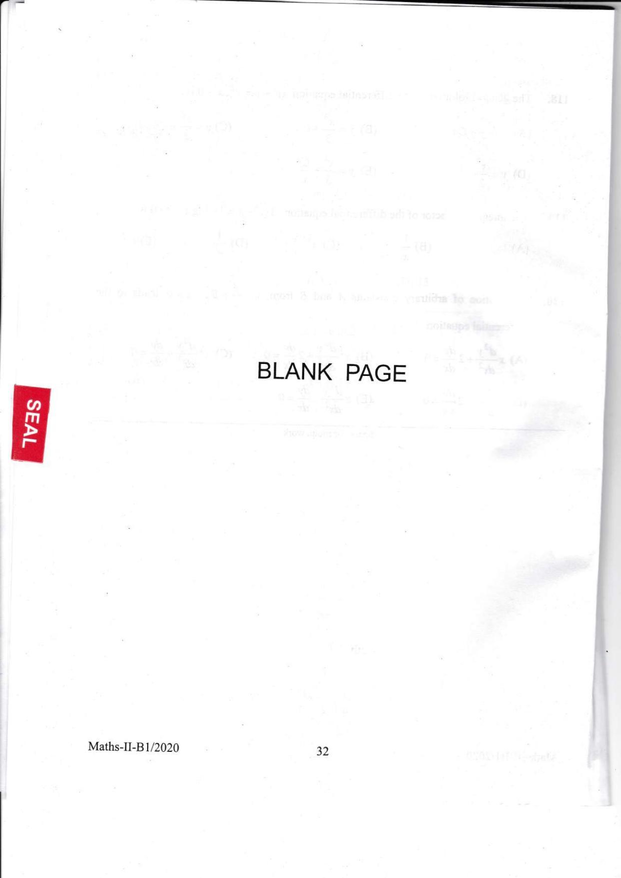 KEAM Paper II 2020 Question Paper - Page 32