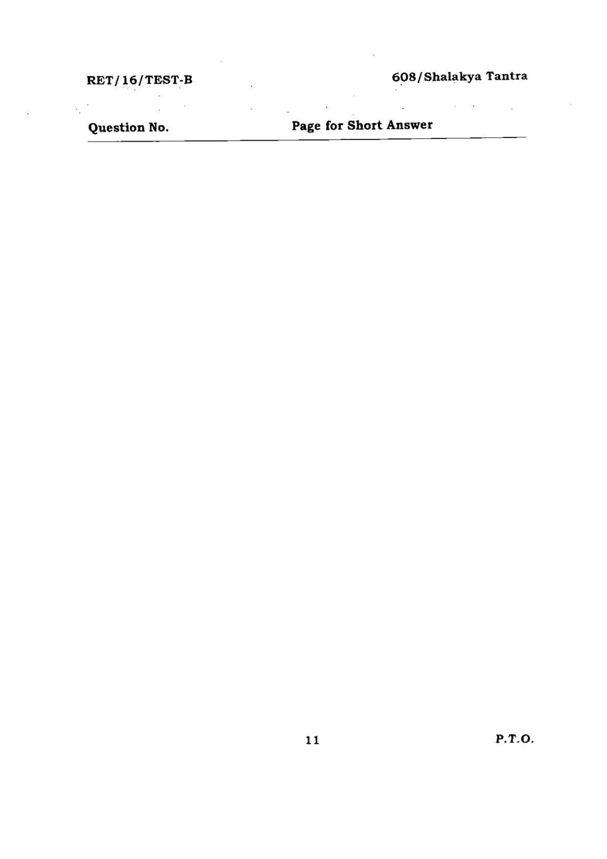 BHU RET SHALAKYA TANTRA 2016 Question Paper - Page 11