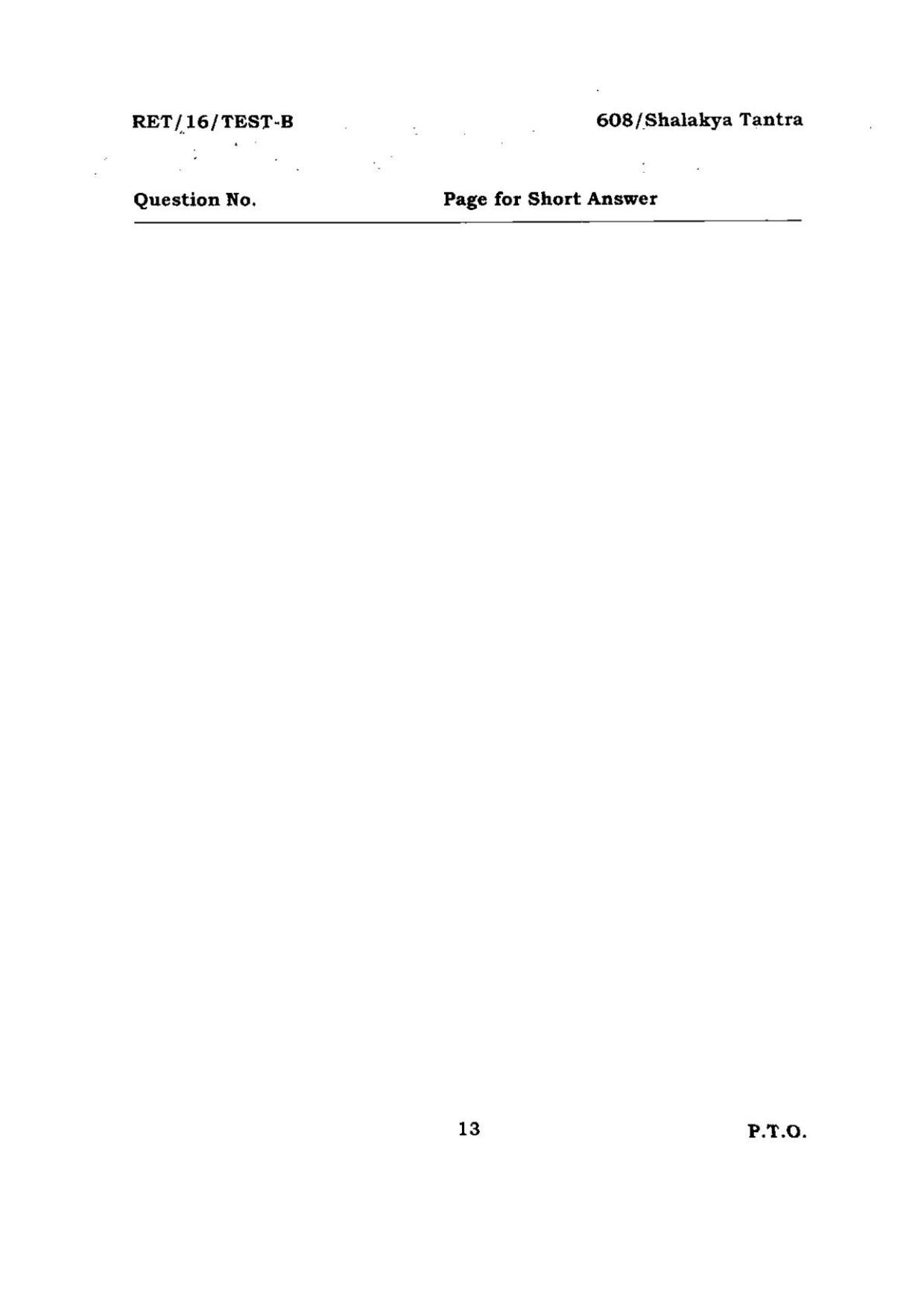 BHU RET SHALAKYA TANTRA 2016 Question Paper - Page 13