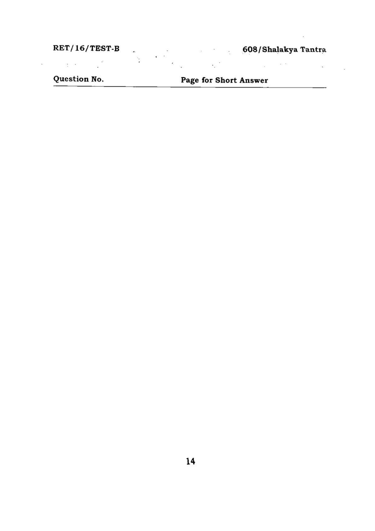 BHU RET SHALAKYA TANTRA 2016 Question Paper - Page 14