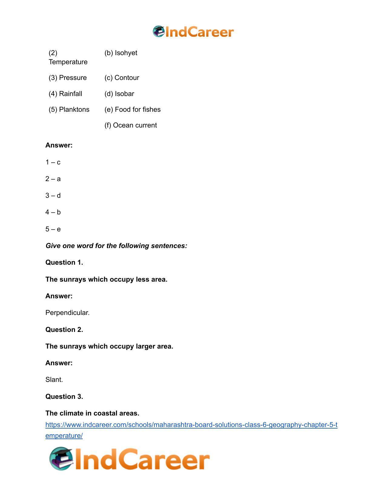 Maharashtra Board Solutions Class 6-Geography: Chapter 5- Temperature - Page 13