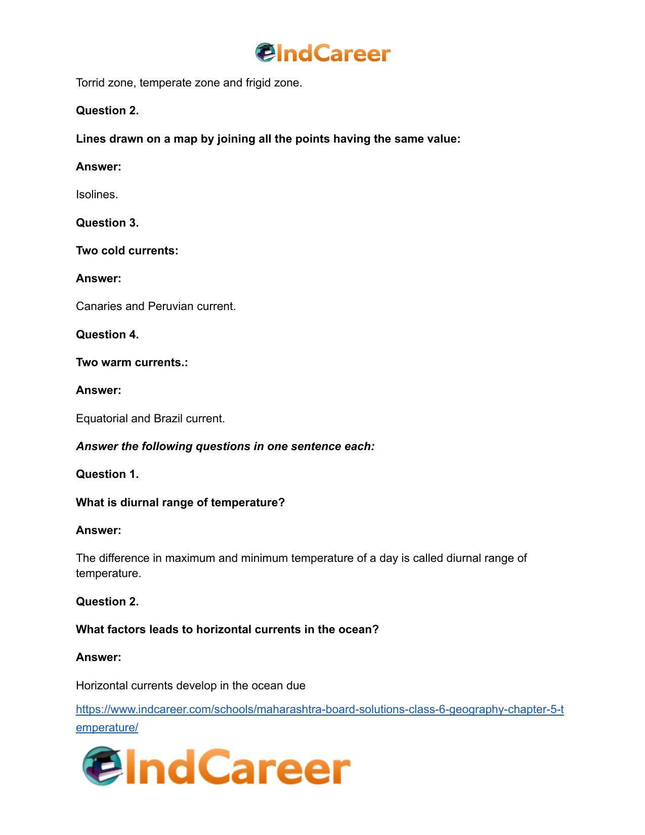 Maharashtra Board Solutions Class 6-Geography: Chapter 5- Temperature - Page 15
