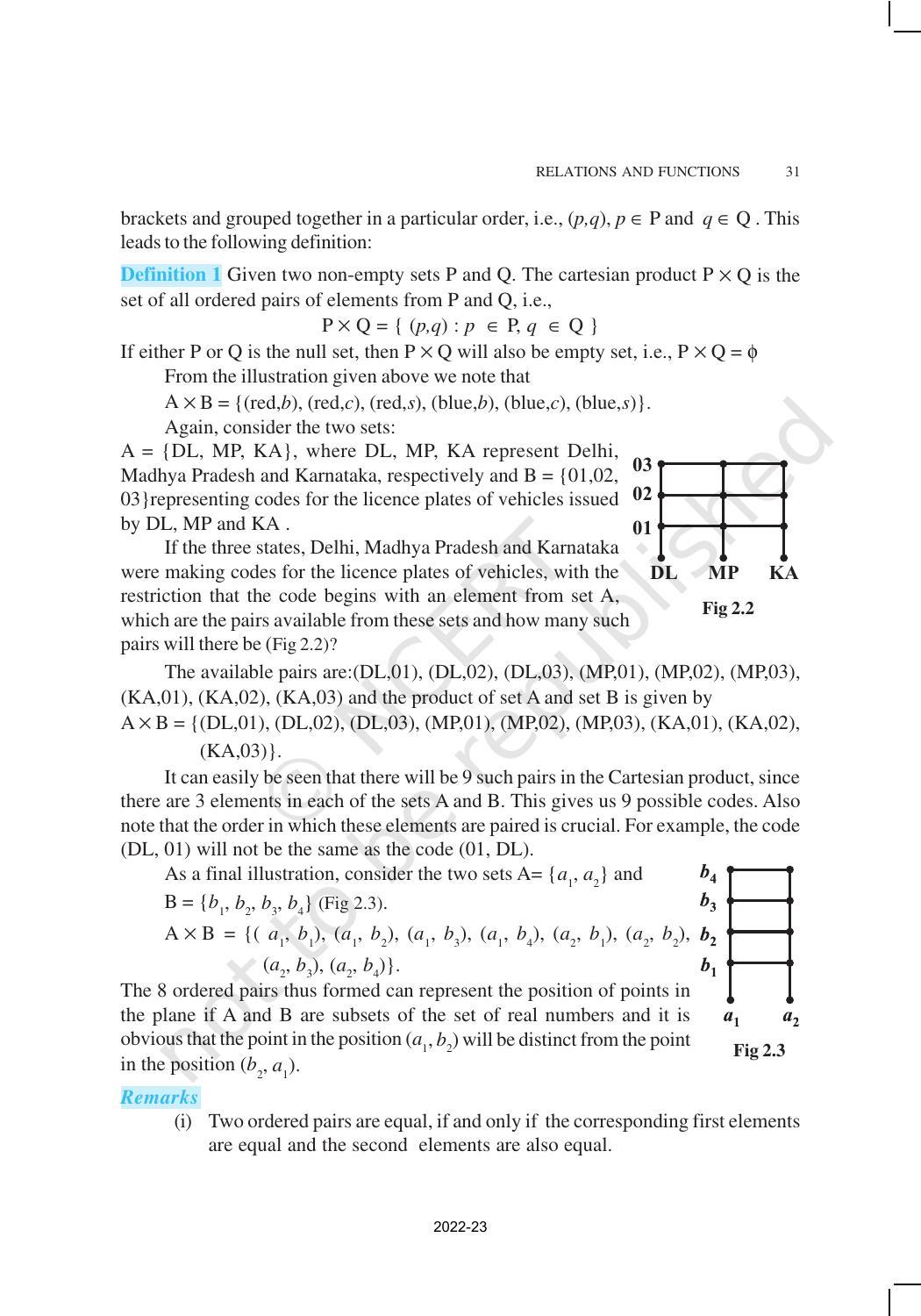 NCERT Book for Class 11 Maths Chapter 2 Relations and Functions - Page 2