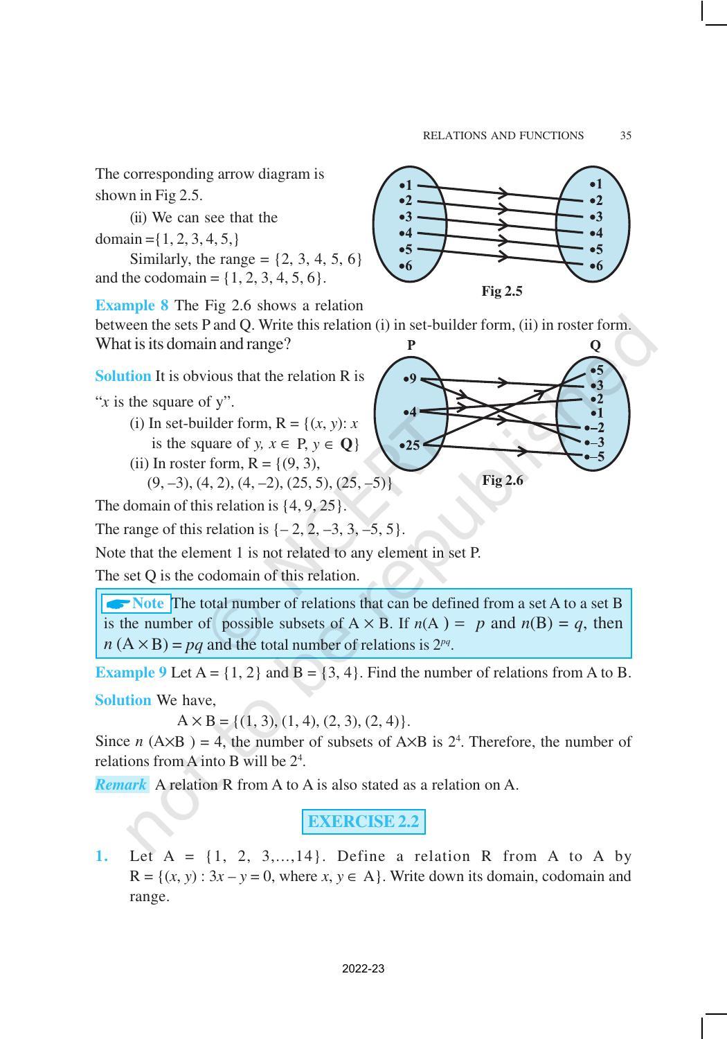 NCERT Book for Class 11 Maths Chapter 2 Relations and Functions - Page 6