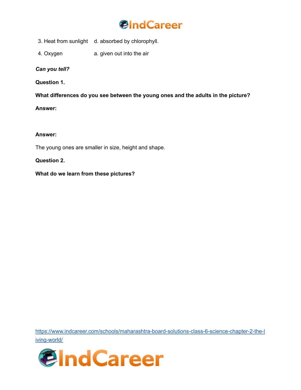 Maharashtra Board Solutions Class 6-Science: Chapter 2- The Living World - Page 14