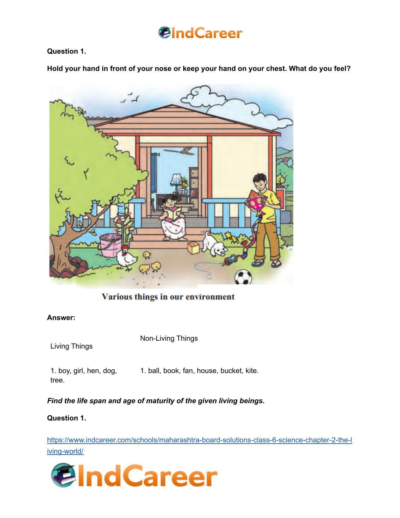 Maharashtra Board Solutions Class 6-Science: Chapter 2- The Living World - Page 19