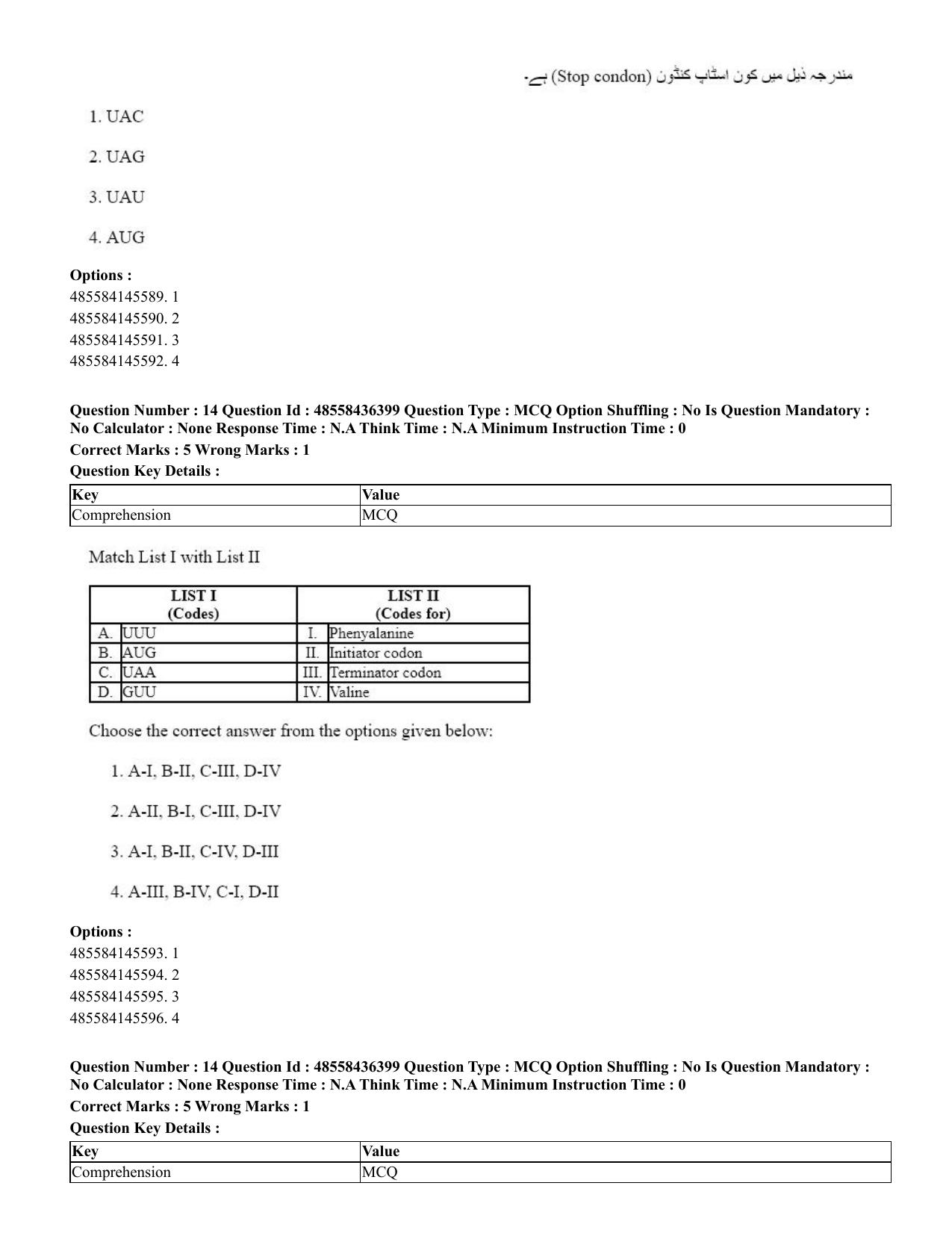 CUET 2023 English Urdu Shift 3 Question Papers - 22 June 2023 - Page 16