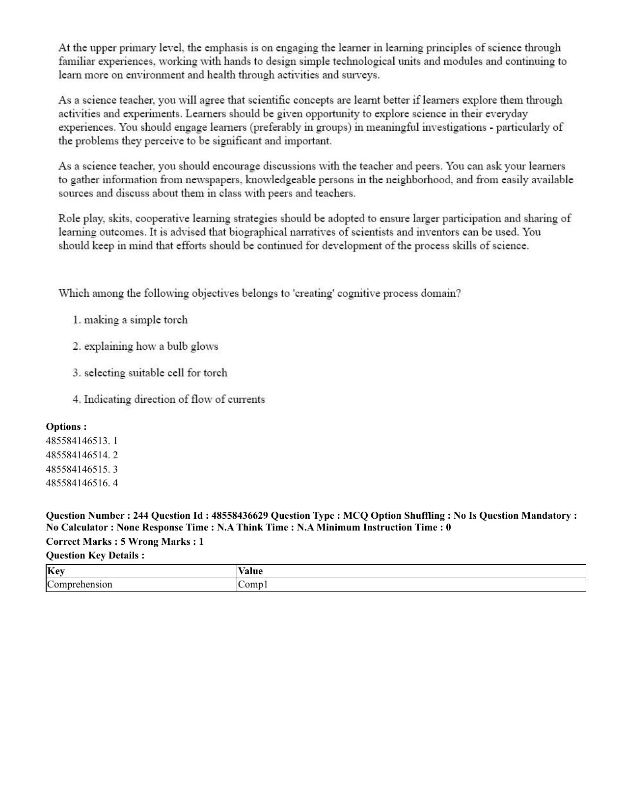 CUET 2023 English Urdu Shift 3 Question Papers - 22 June 2023 - Page 295