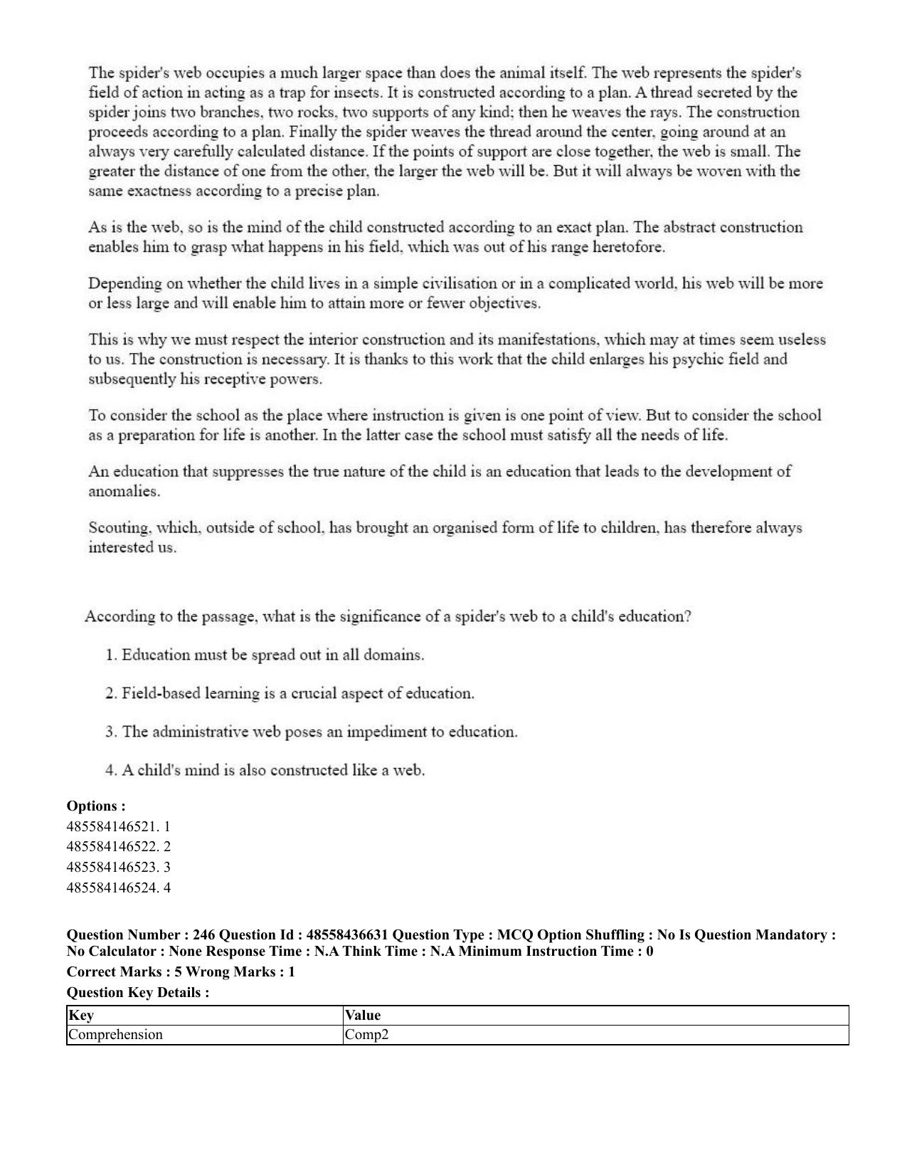 CUET 2023 English Urdu Shift 3 Question Papers - 22 June 2023 - Page 299