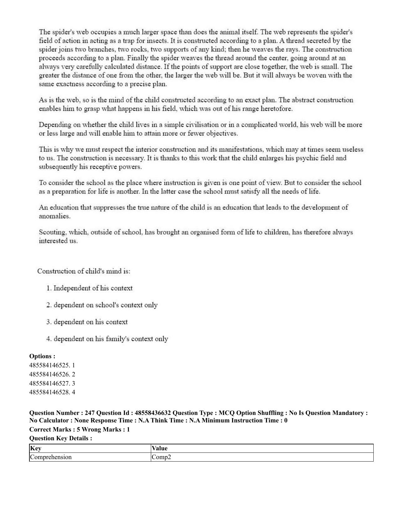 CUET 2023 English Urdu Shift 3 Question Papers - 22 June 2023 - Page 301